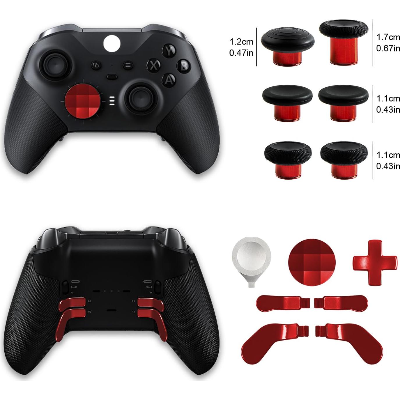 Kit de Accesorios DTianSir para Xbox Elite Serie 2 - Rojo