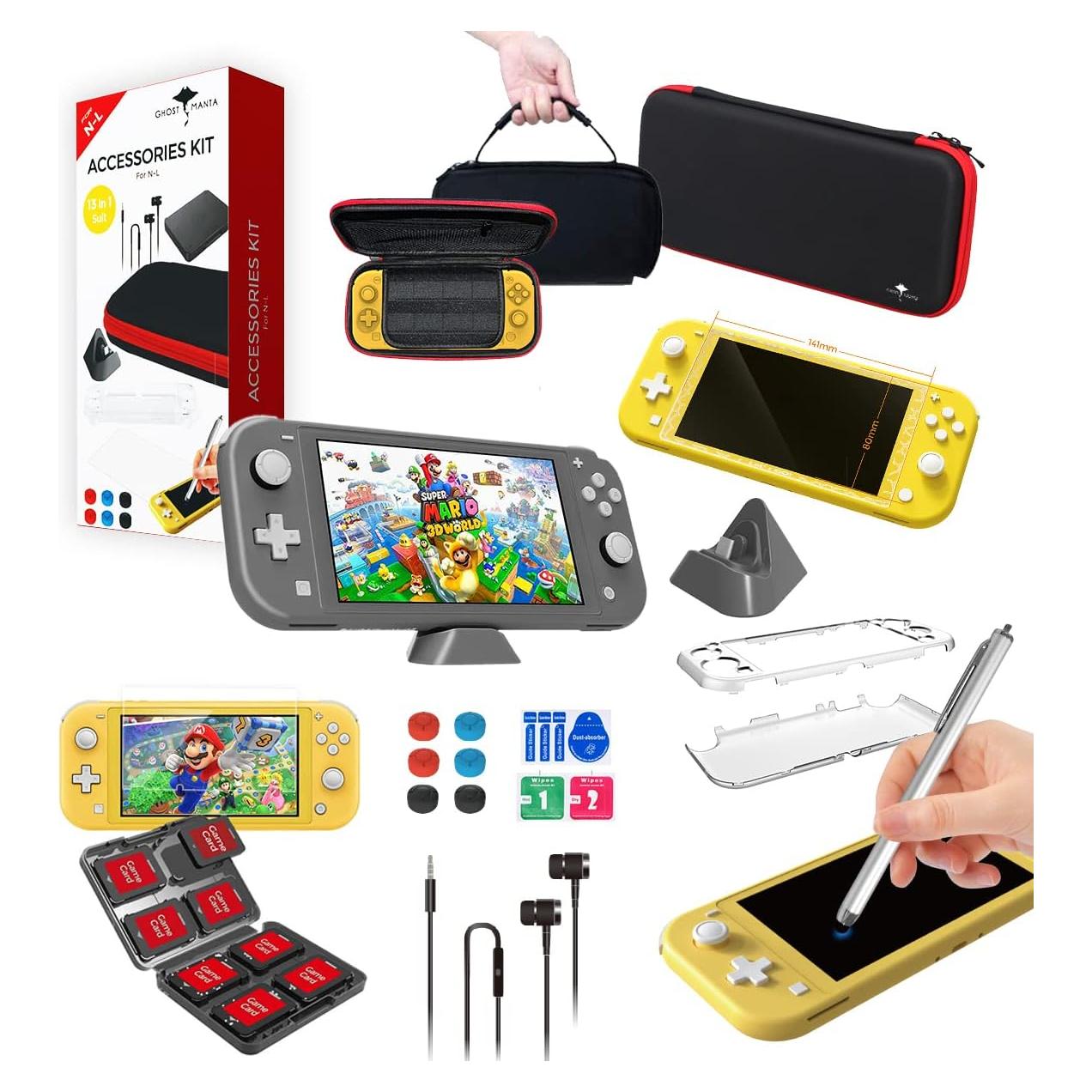 Kit de Accesorios 12 en 1 Ghost Manta para Switch Lite