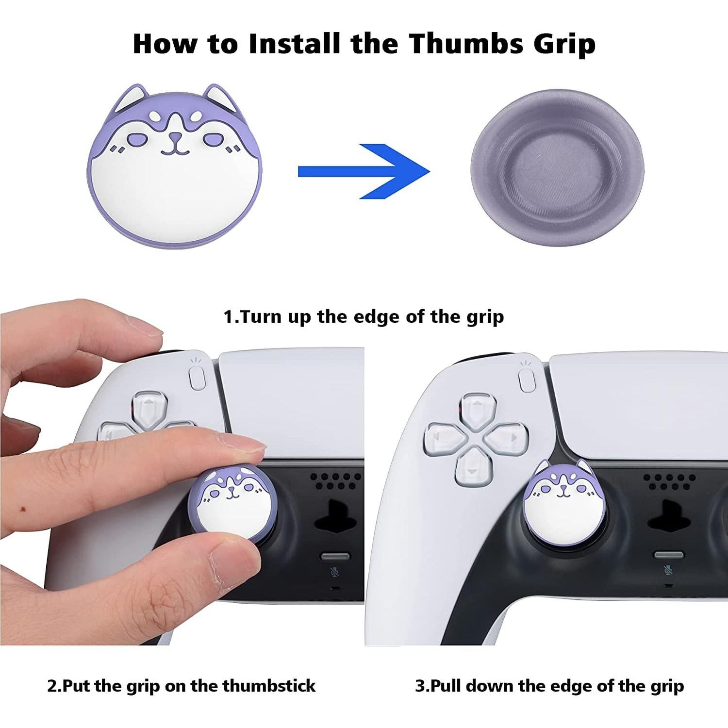 Tapas de Joystick Silicona PlayVital Gatito Bonito PS5/Xbox