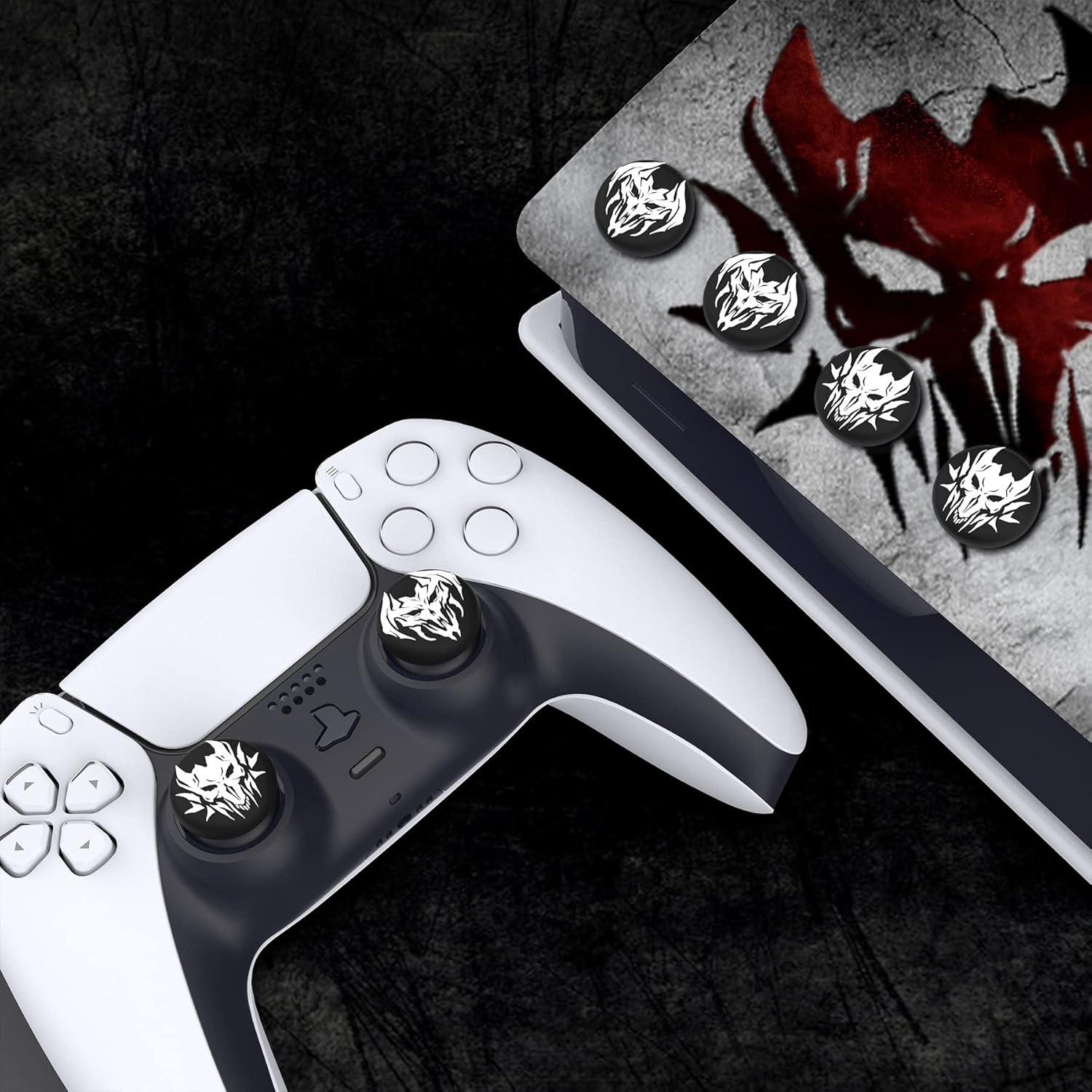 Tapas de Agarre para Pulgar PlayVital Demonios Lich - PS5, Xbox, Switch Pro