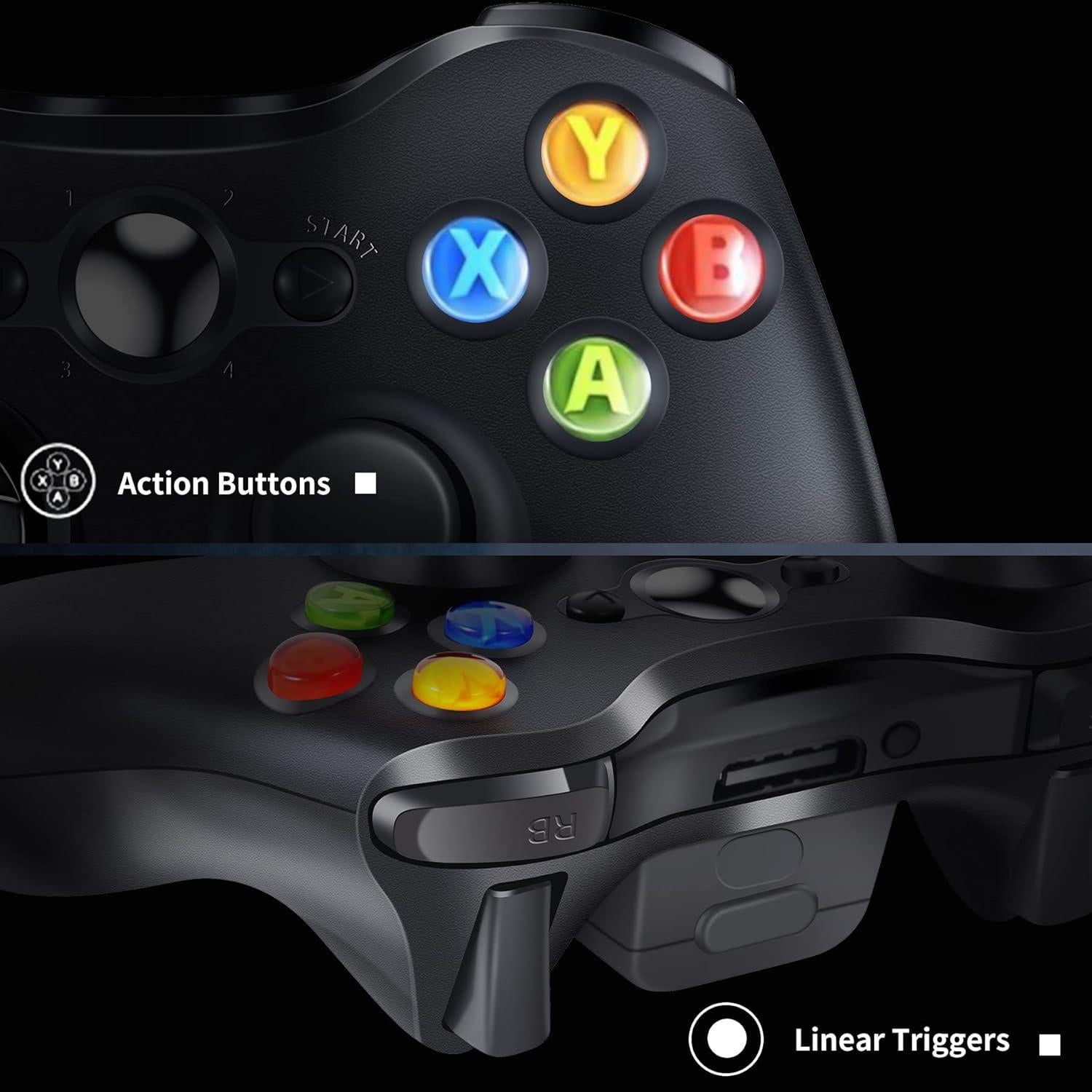 Controlador Inalámbrico Crifeir para Xbox 360 - Doble Vibración