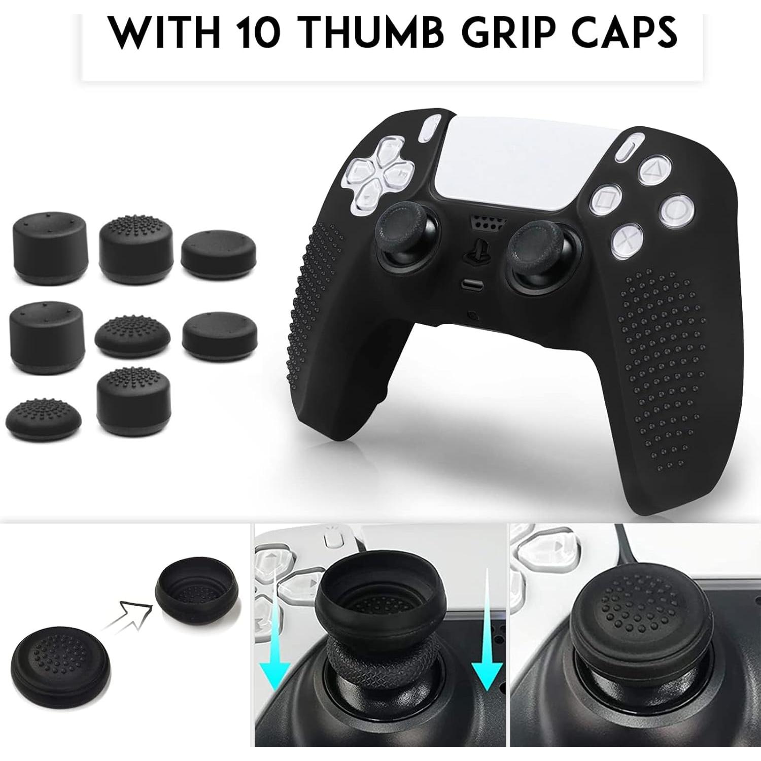 Funda de Silicona Antideslizante SIKEMAY para Controlador PS5 - Negro