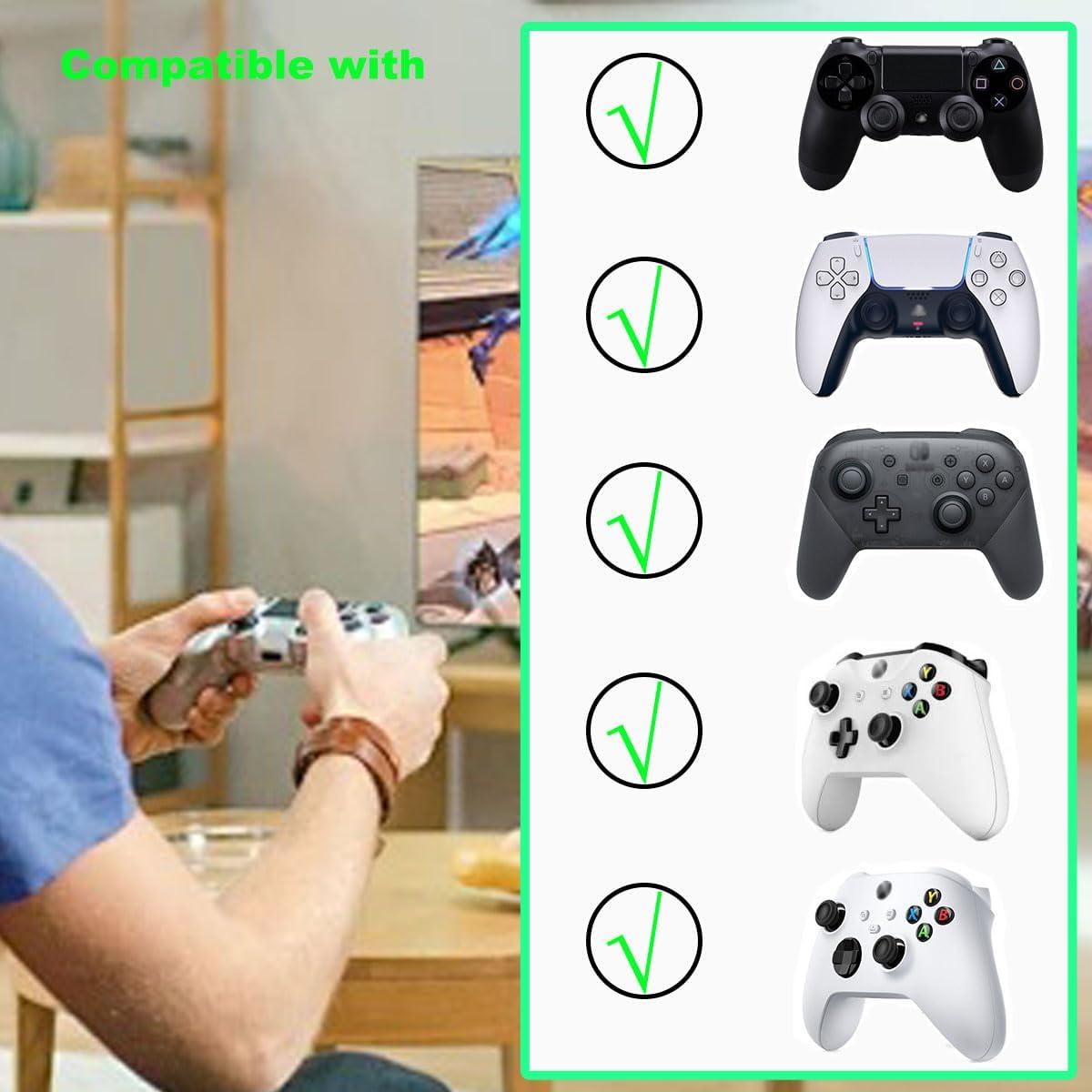 Tapas de agarre para pulgar Sunmike - 4 pcs Verde para PS5, PS4, Xbox, Switch Pro