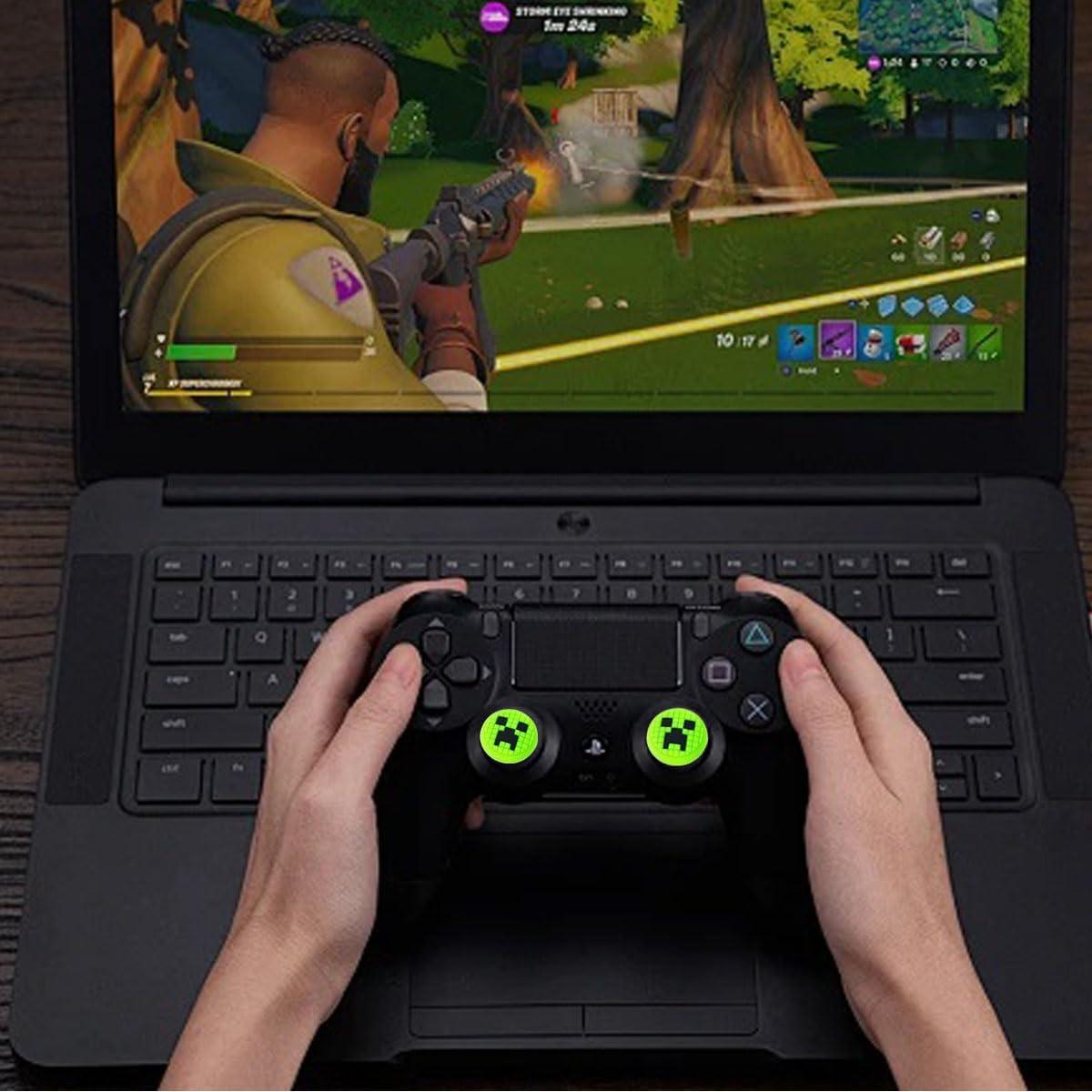 Tapas de agarre para pulgar Sunmike - 4 pcs Verde para PS5, PS4, Xbox, Switch Pro