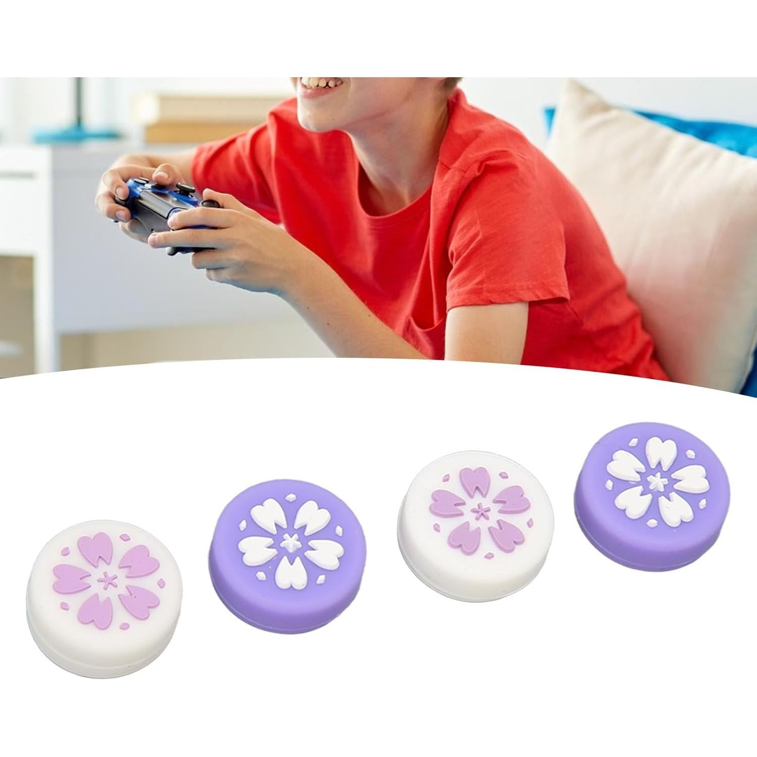 Cubiertas de Joystick Antideslizantes GOWENIC para Switch Lite/OLED - 4 Piezas