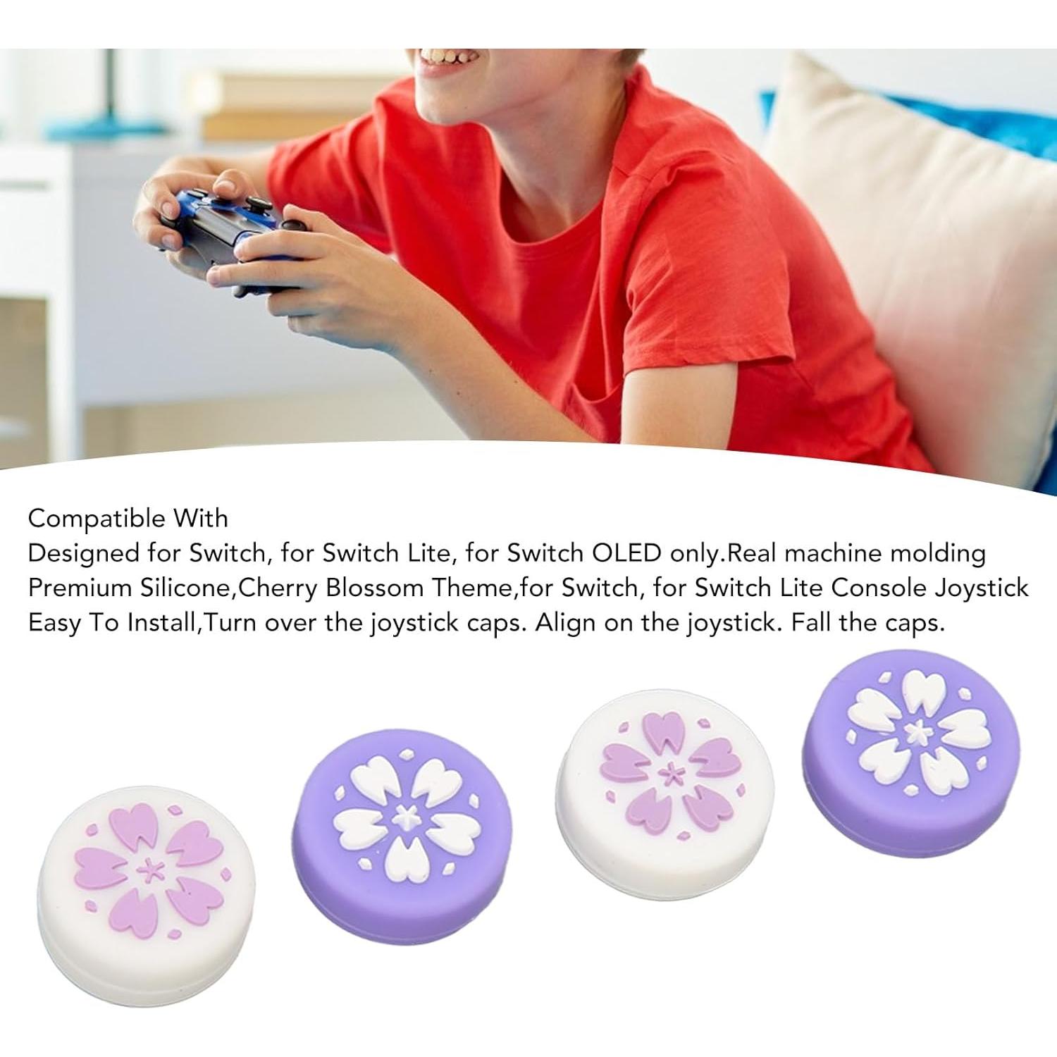 Cubiertas de Joystick Antideslizantes GOWENIC para Switch Lite/OLED - 4 Piezas