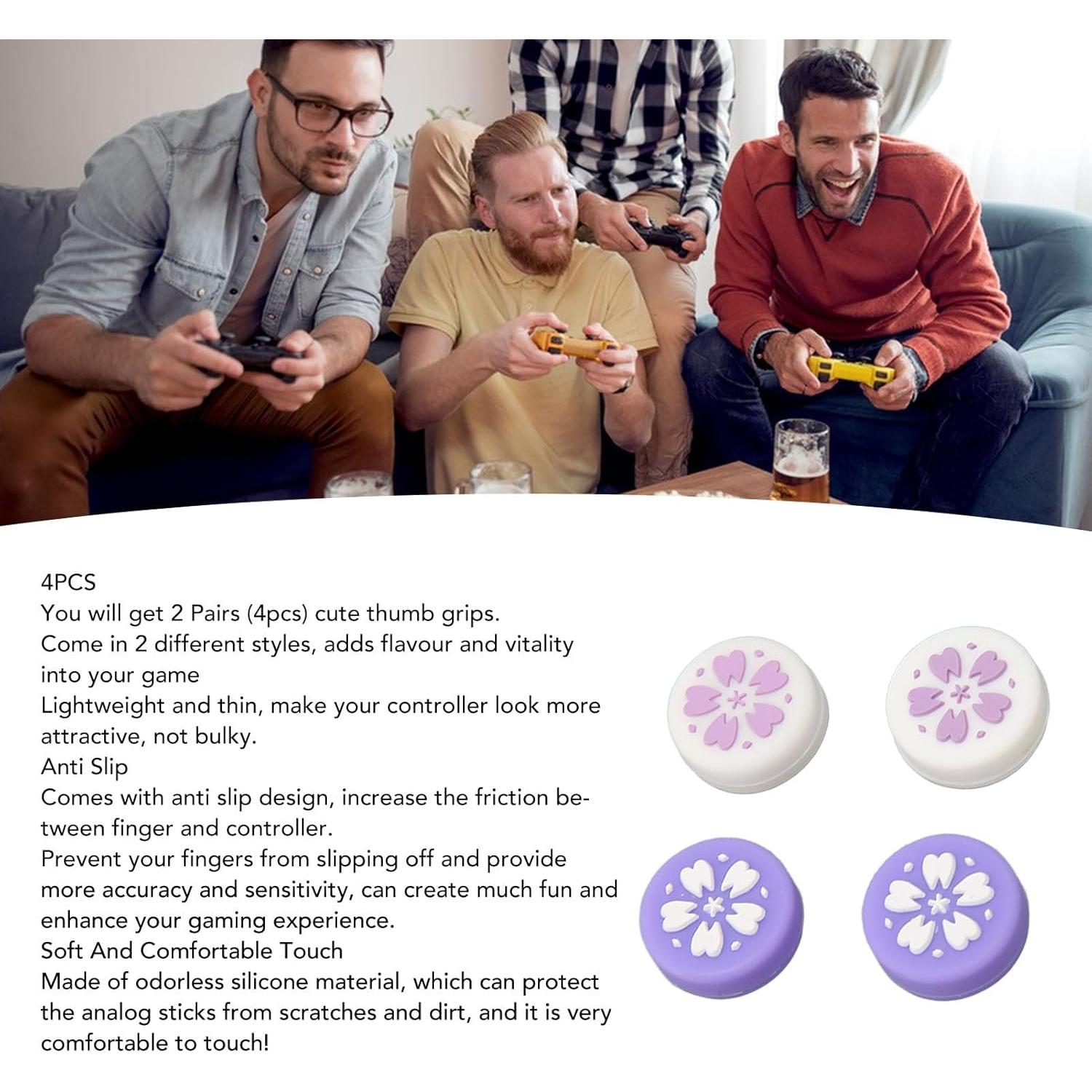 Cubiertas de Joystick Antideslizantes GOWENIC para Switch Lite/OLED - 4 Piezas