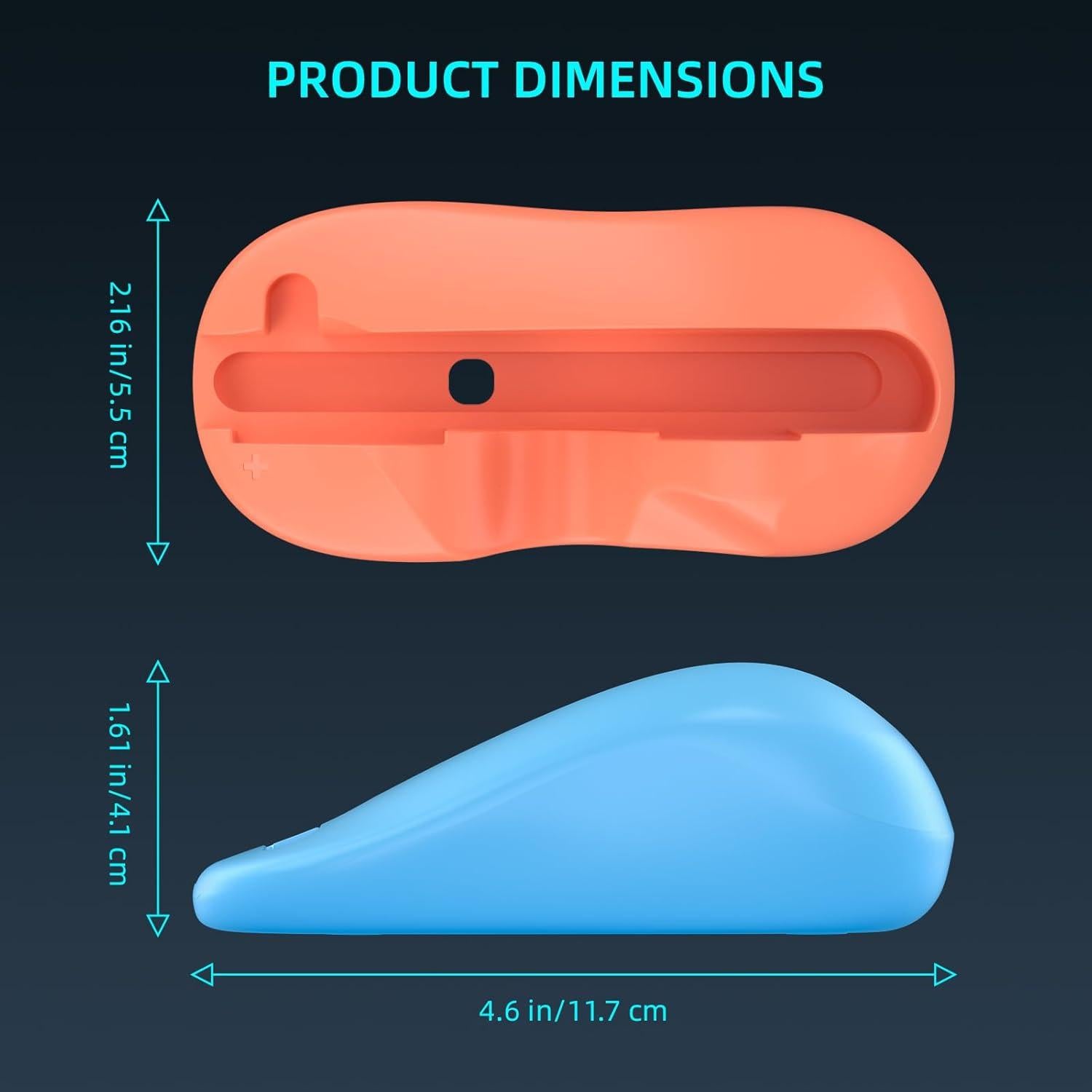 Controlador de Juegos Gaekol para Nintendo Switch 2 - Mouse Joy-Con Naranja y Azul