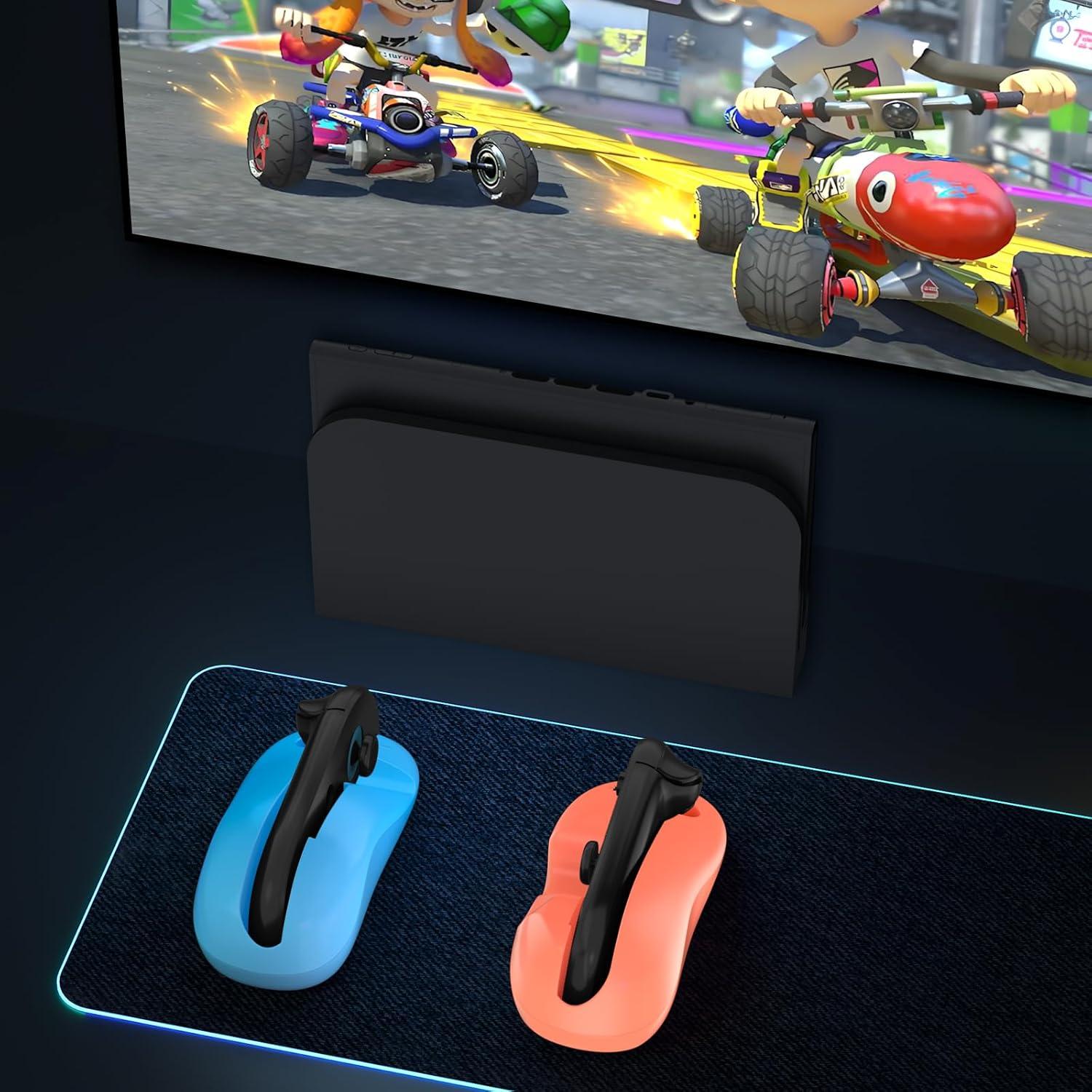 Controlador de Juegos Gaekol para Nintendo Switch 2 - Mouse Joy-Con Naranja y Azul