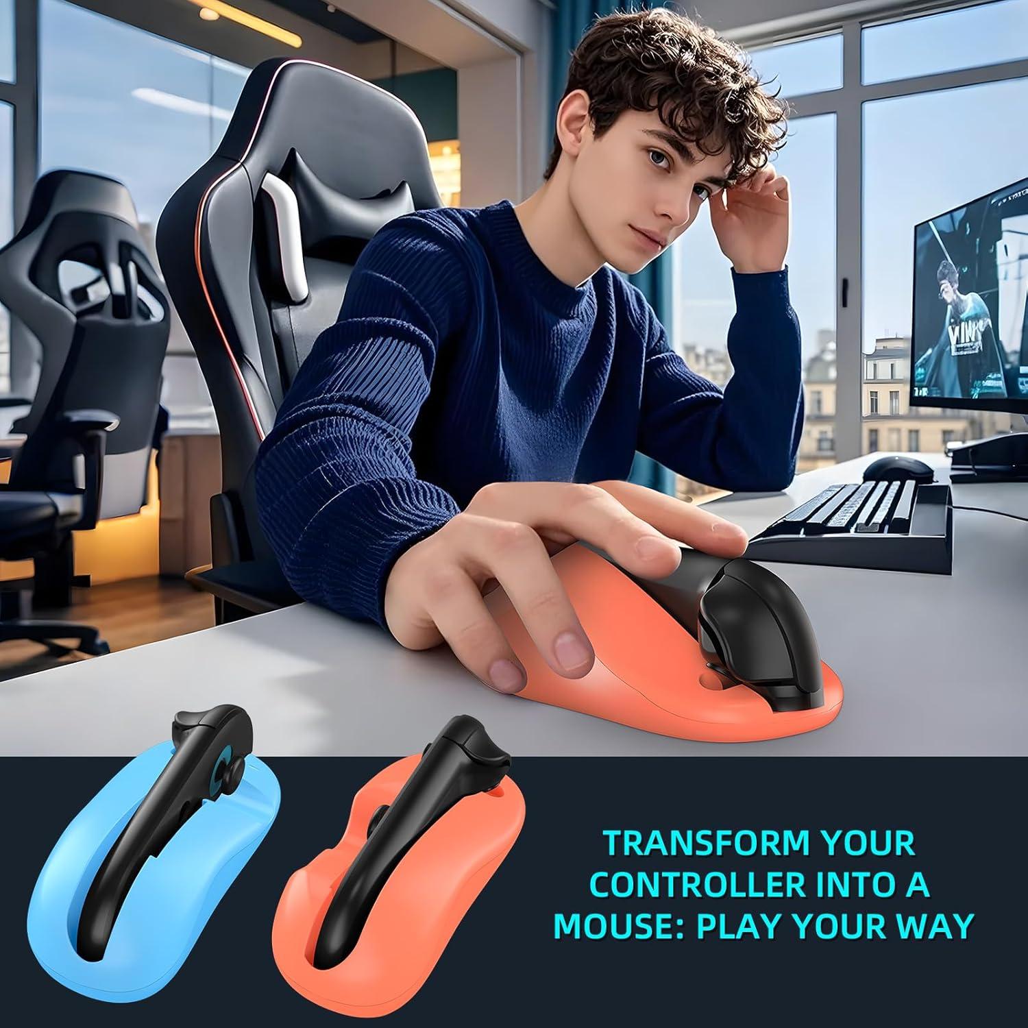 Controlador de Juegos Gaekol para Nintendo Switch 2 - Mouse Joy-Con Naranja y Azul