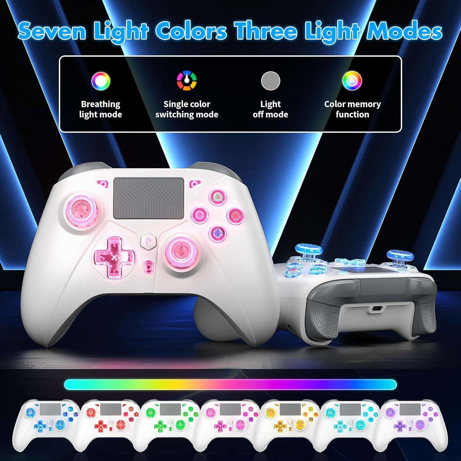 Controlador Inalámbrico Gamrombo para PS4/Switch/PC RGB 1000mAh