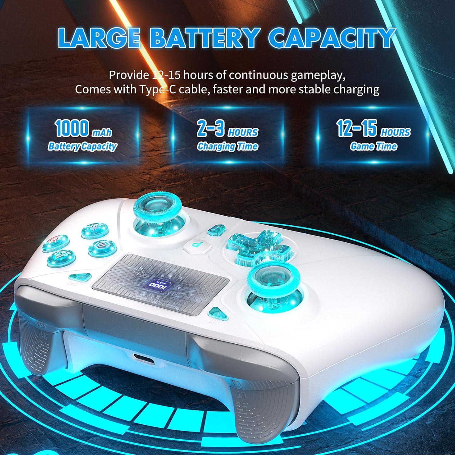 Controlador Inalámbrico Gamrombo para PS4/Switch/PC RGB 1000mAh