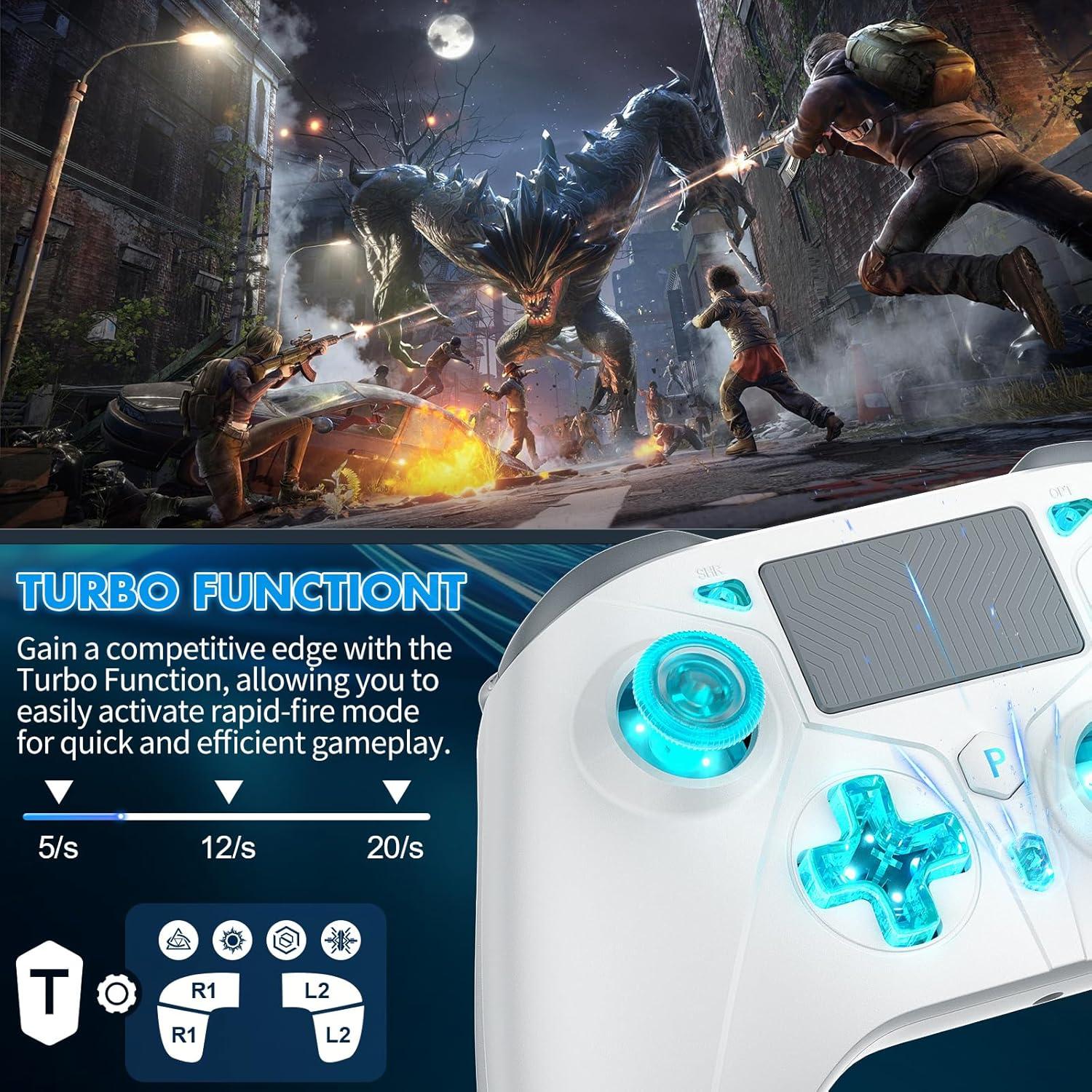 Controlador Inalámbrico Gamrombo para PS4/Switch/PC RGB 1000mAh