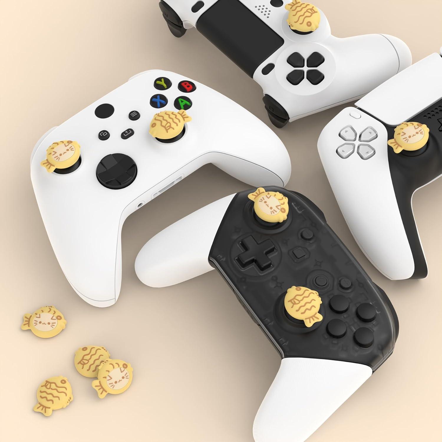 Tapas de Thumbstick PlayVital Taiyaki Kitten para PS5, Xbox y Switch