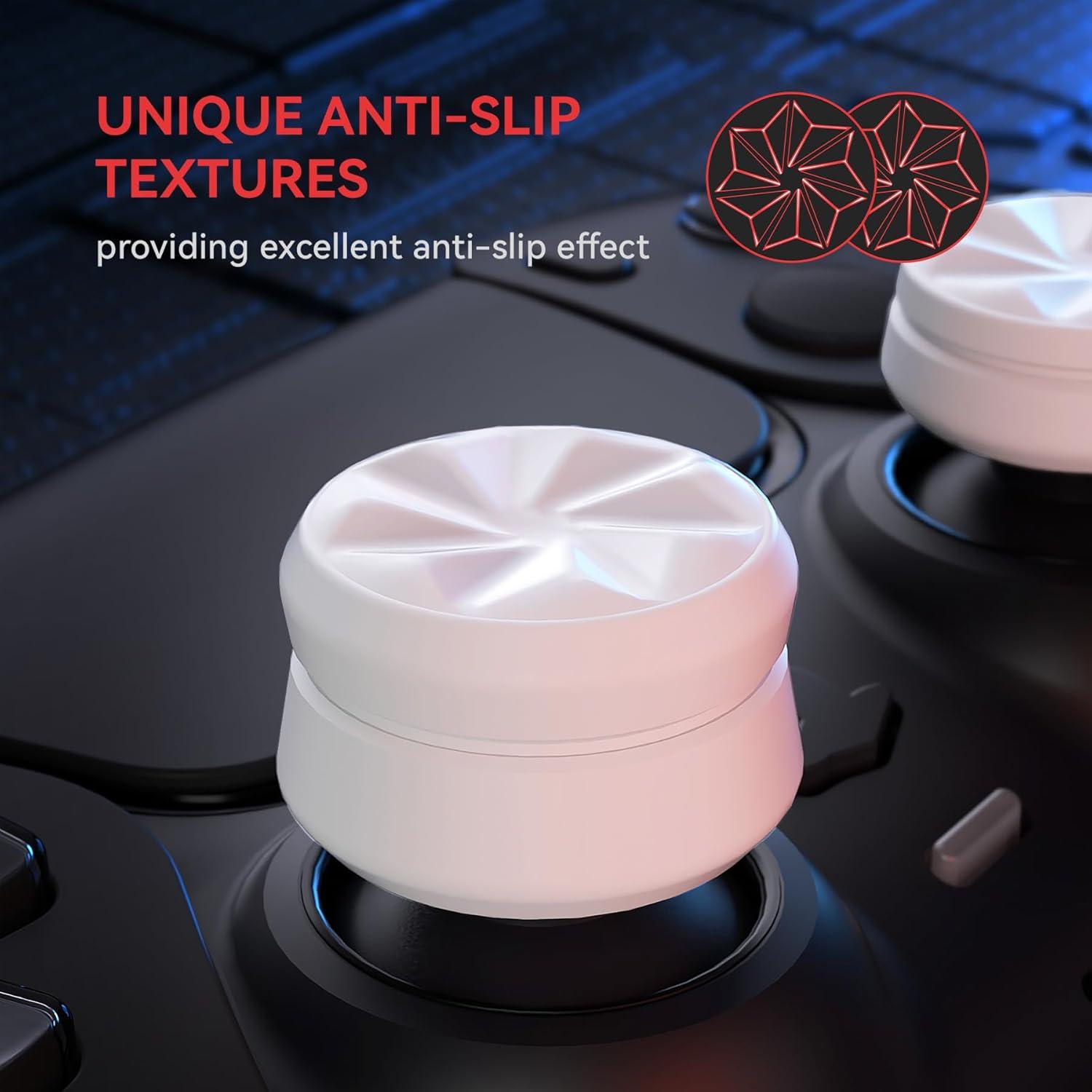 Tapas de Joystick Ergonómicas PlayVital para PS5, PS4 y Xbox - Blanco