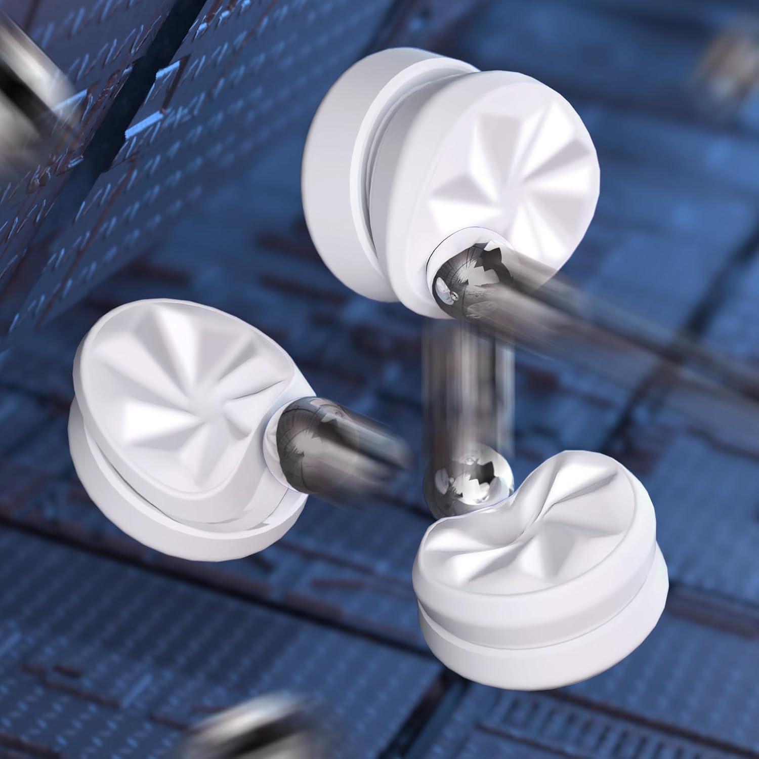 Tapas de Joystick Ergonómicas PlayVital para PS5, PS4 y Xbox - Blanco