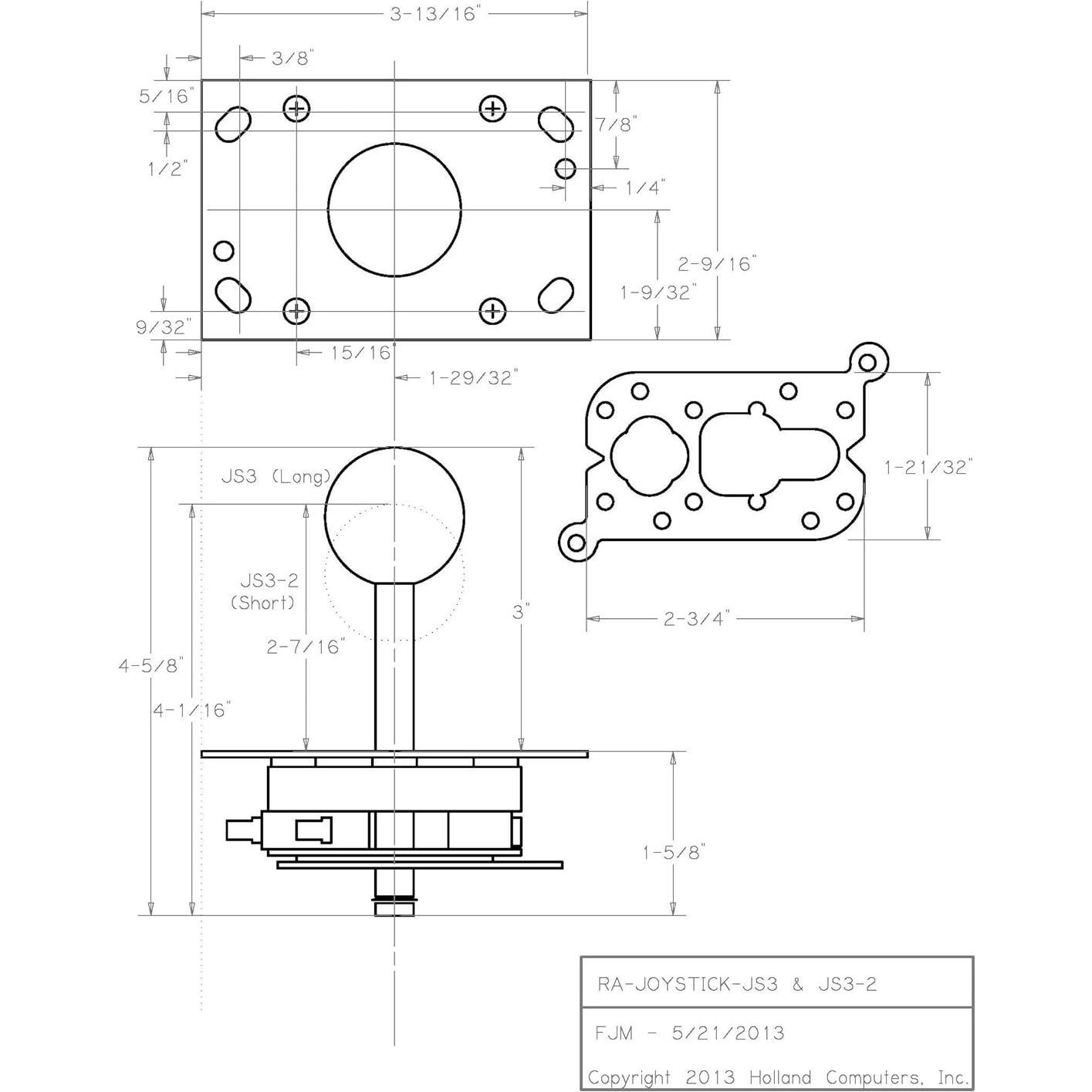 Joystick de Arcade RetroArcade Verde 8 Vías 2.3cm Eje
