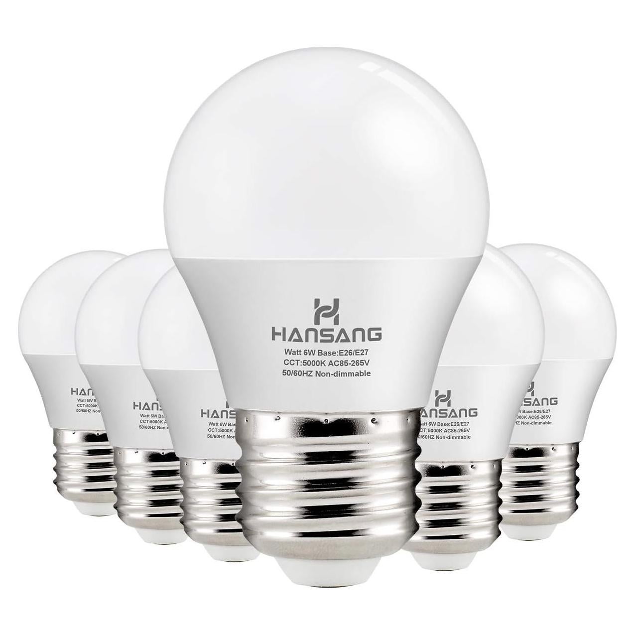 Bombilla LED A15 Hansang 6W E26 Luz Diurna 5000K 600 Lúmenes