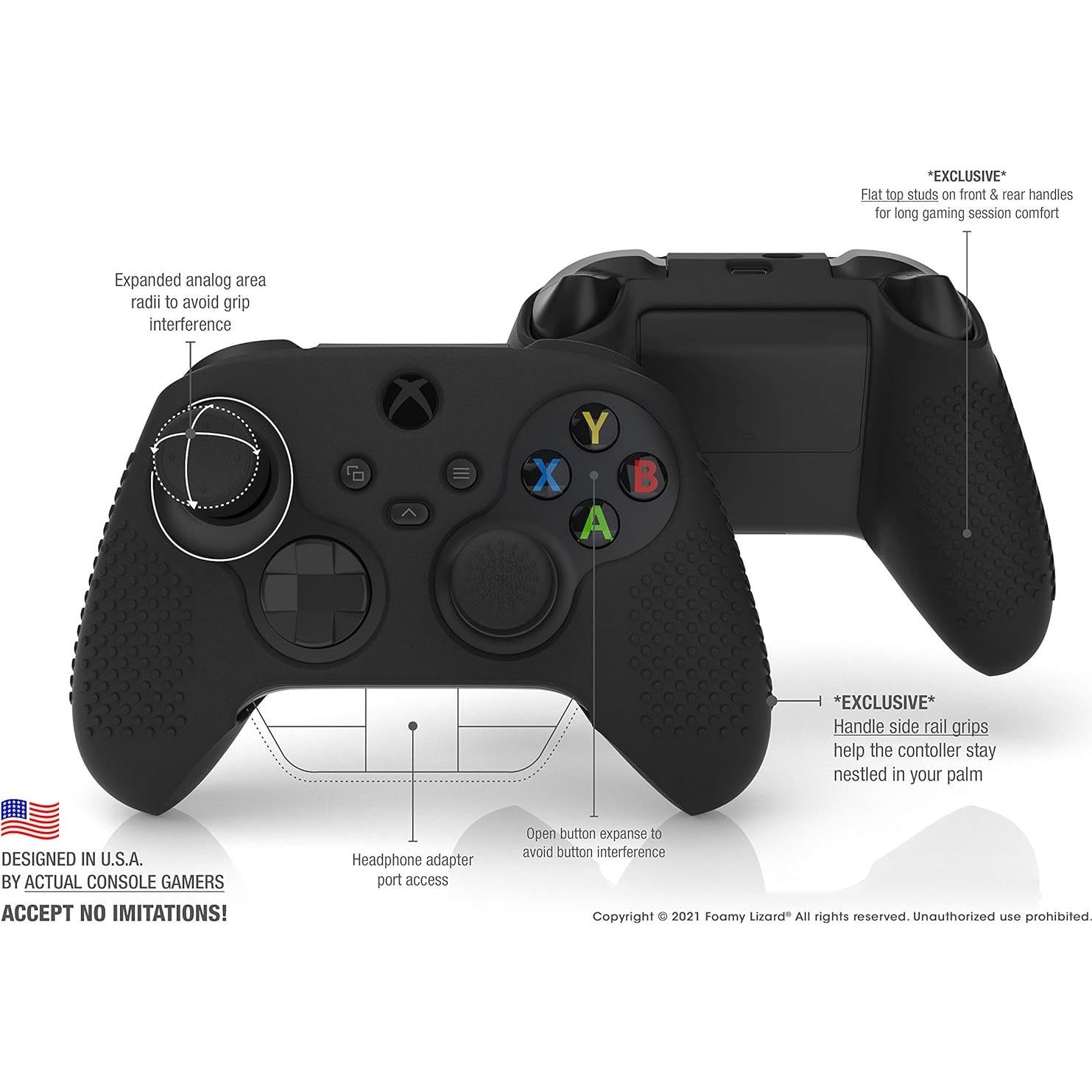 Funda de Controlador Foamy Lizard para Xbox Series X/S - Negro