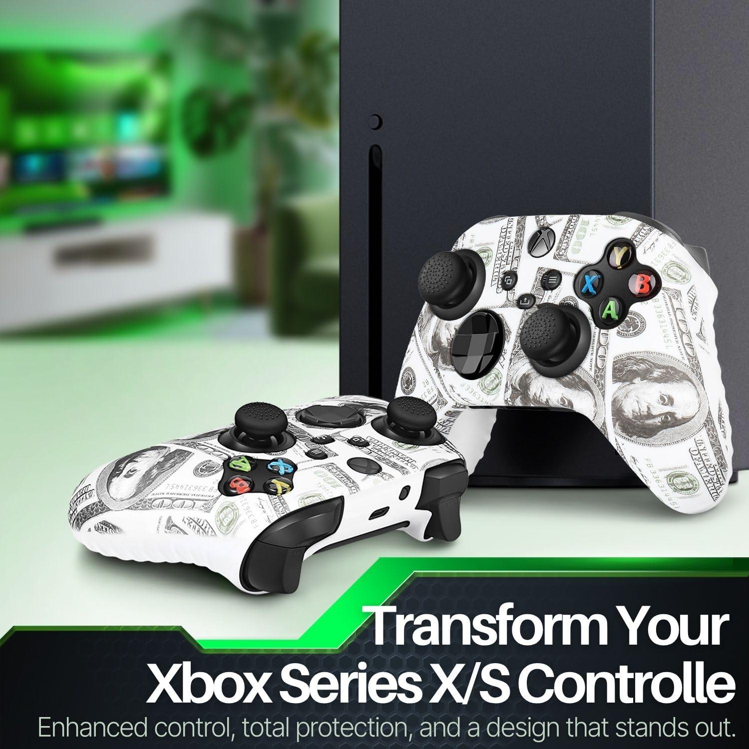 Funda de Silicona TNP para Controlador Xbox Series X/S + 8 Joysticks