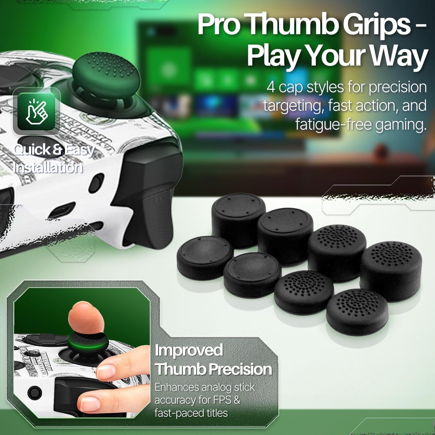 Funda de Silicona TNP para Controlador Xbox Series X/S + 8 Joysticks