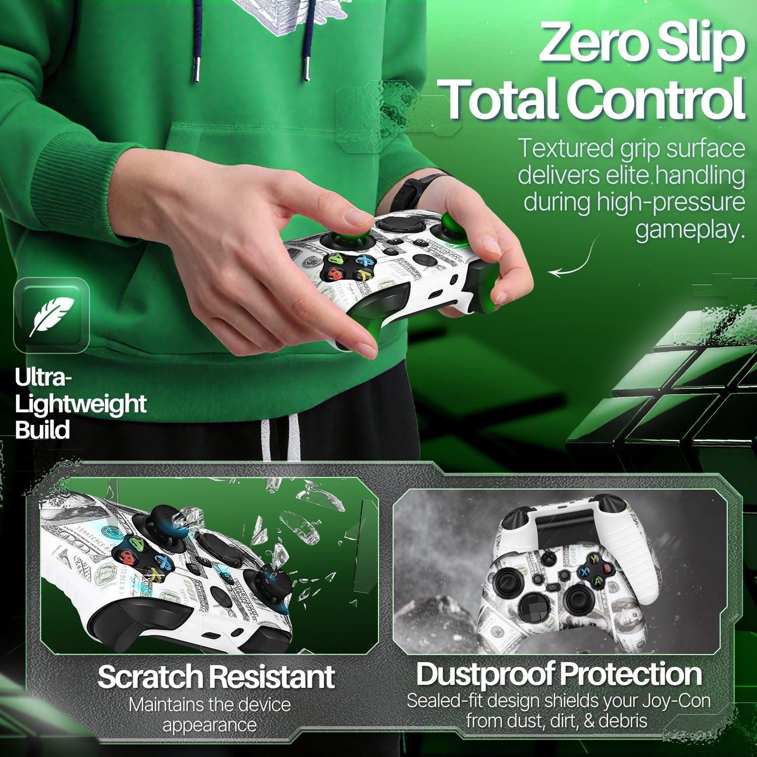 Funda de Silicona TNP para Controlador Xbox Series X/S + 8 Joysticks