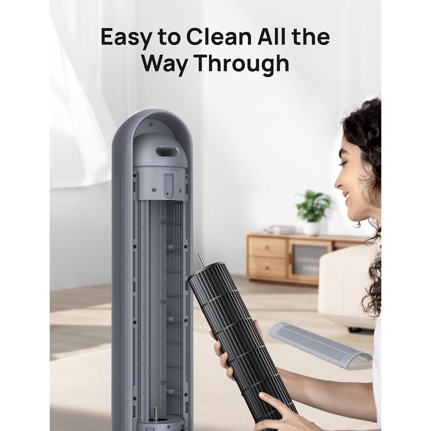 Ventilador de Torre Dreo Nomad One 36" Gris Silencioso