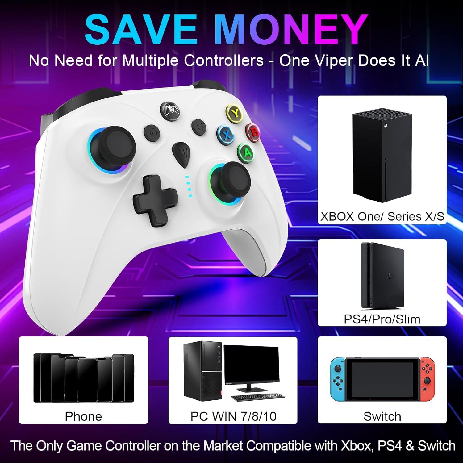 Controlador con cable Ugame Viper para Xbox/PS4/Switch/PC