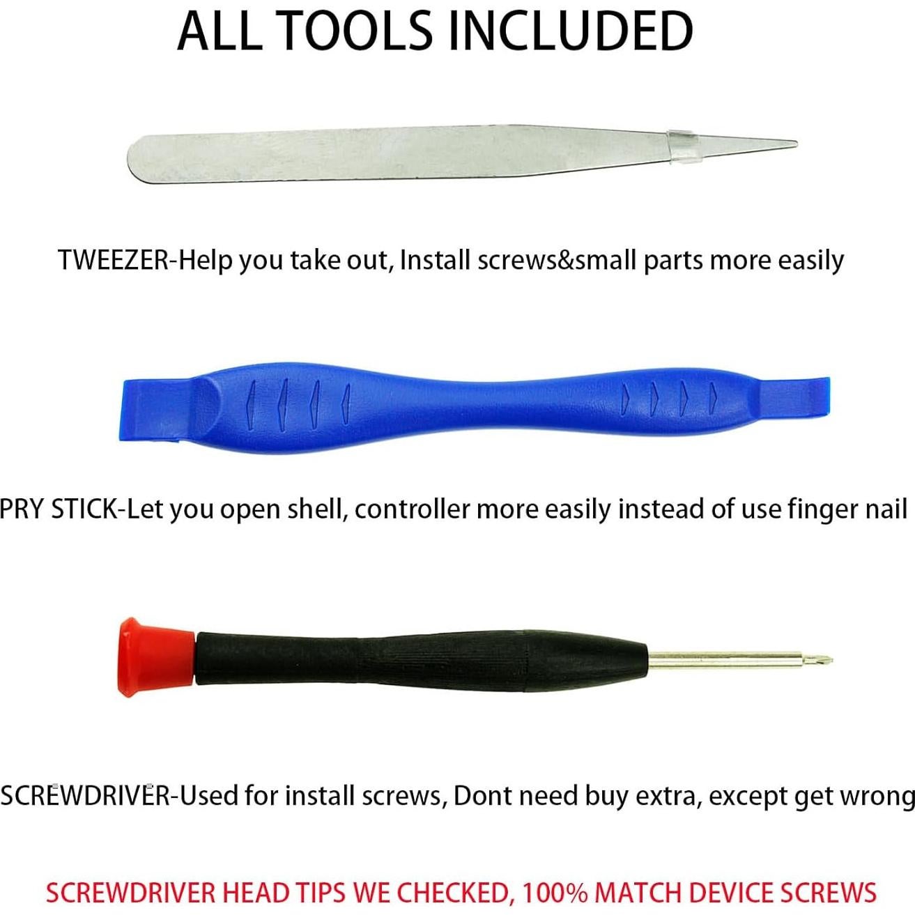 Reemplazo Palanca Analógica Joystick PS5 CDHKOZ 8 Piezas Rosa