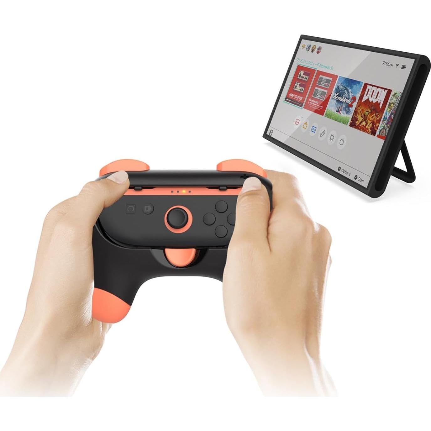 Agarraderas para Switch 2 XHSESA - Joystick Cartoon Rojo y Azul