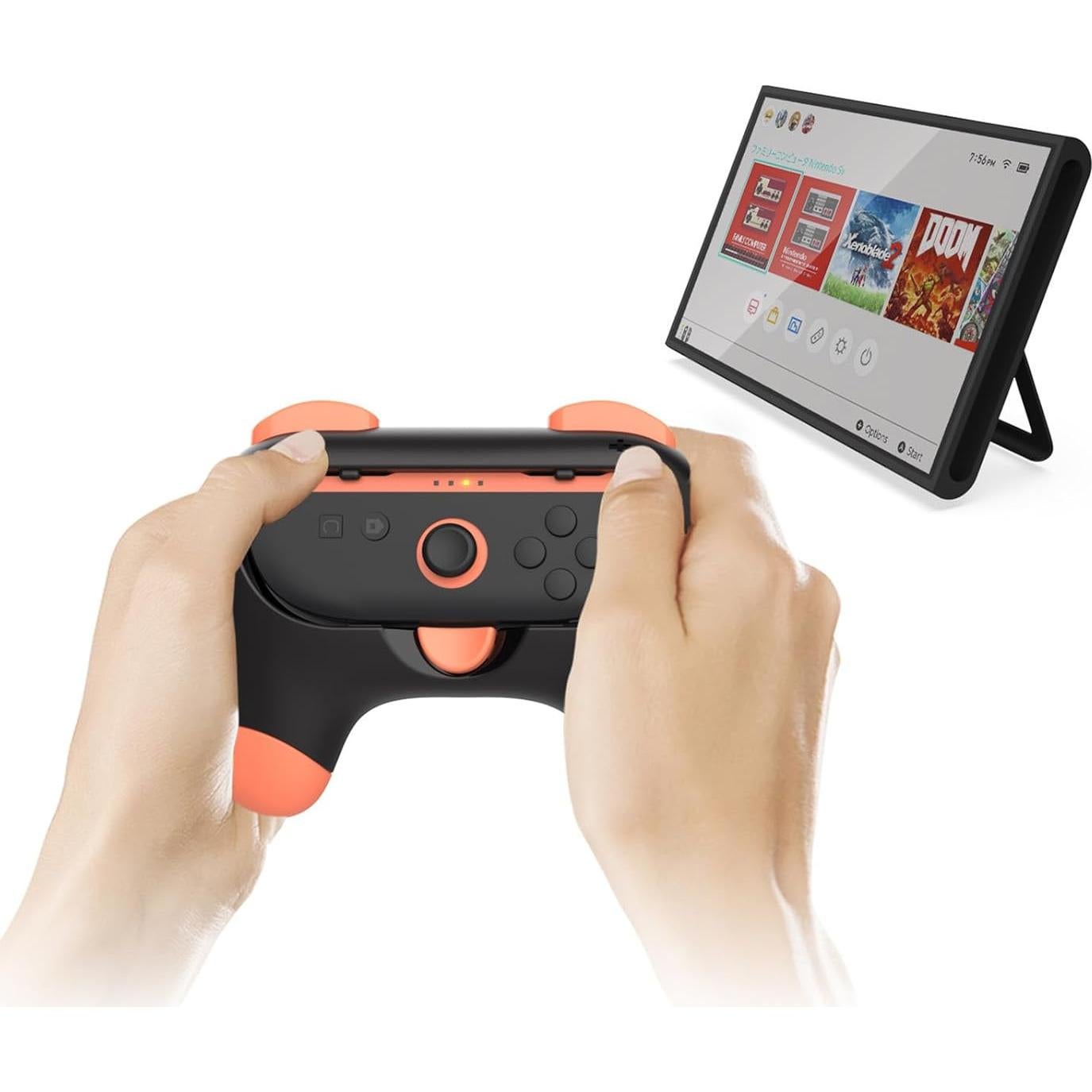 Agarraderas para Switch 2 XHSESA - Joystick Cartoon Rojo y Azul