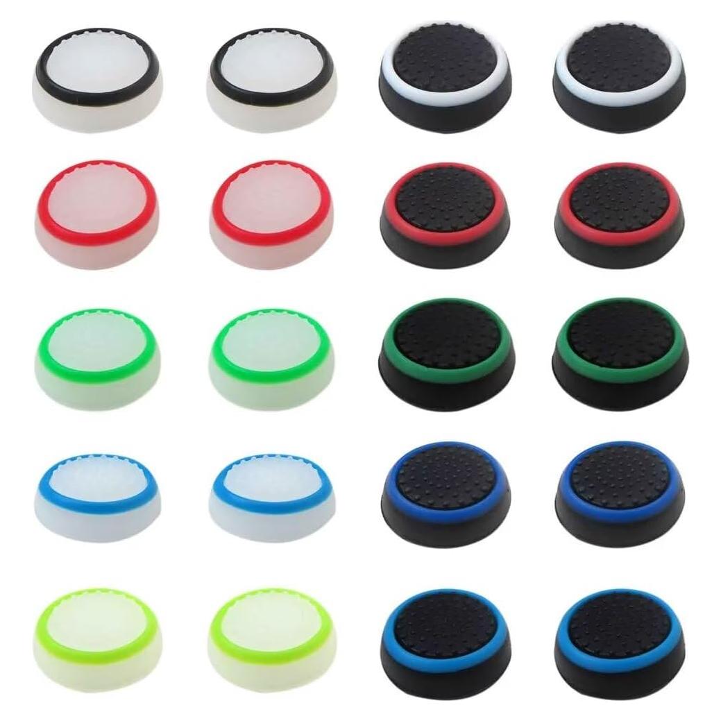 20 Piezas Tapas de Joystick Silicona GRABOTE para PS5 PS4 Xbox