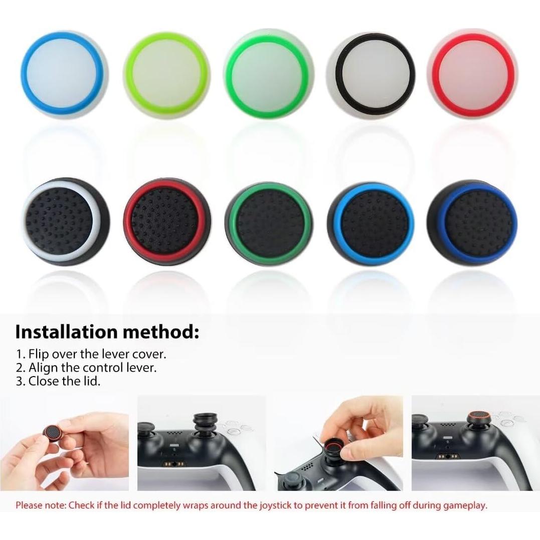 20 Piezas Tapas de Joystick Silicona GRABOTE para PS5 PS4 Xbox