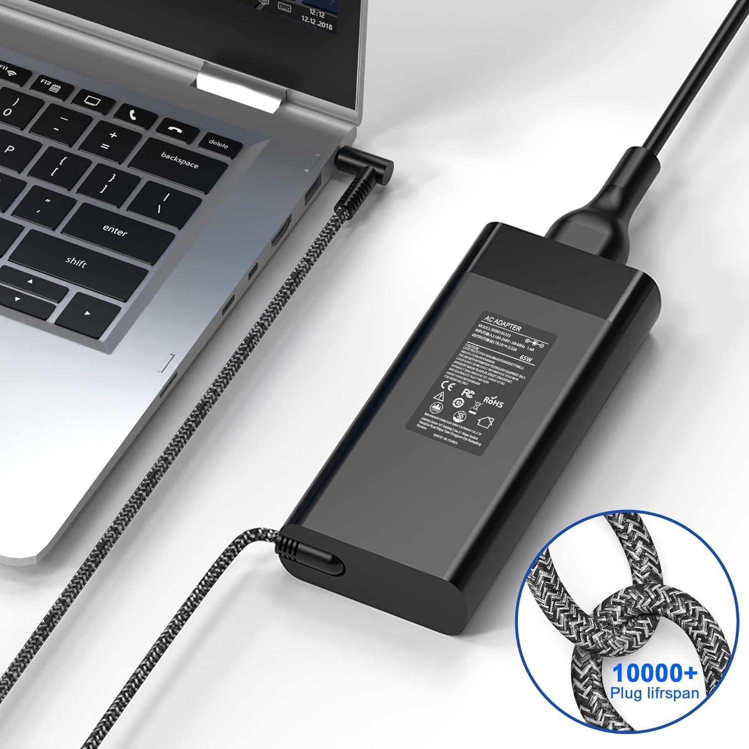 Cargador de Laptop YTech 65W 19.5V 3.33A Punta Azul