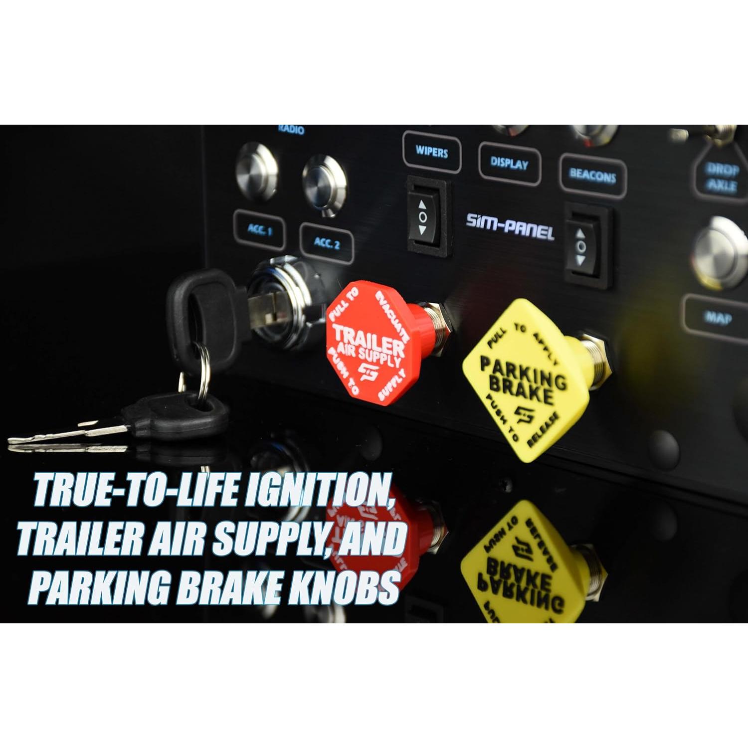 Caja de Botones Clásica II Sim-Panel ATS/ETS - Aluminio Negro