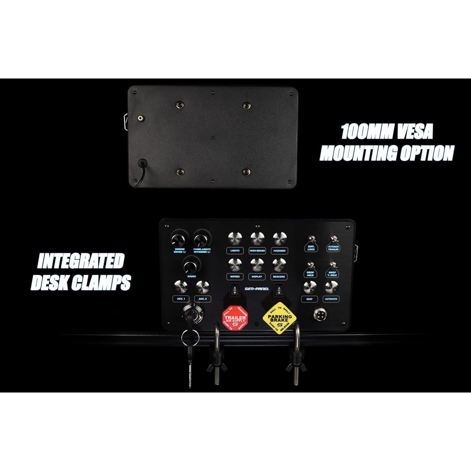 Caja de Botones Clásica II Sim-Panel ATS/ETS - Aluminio Negro