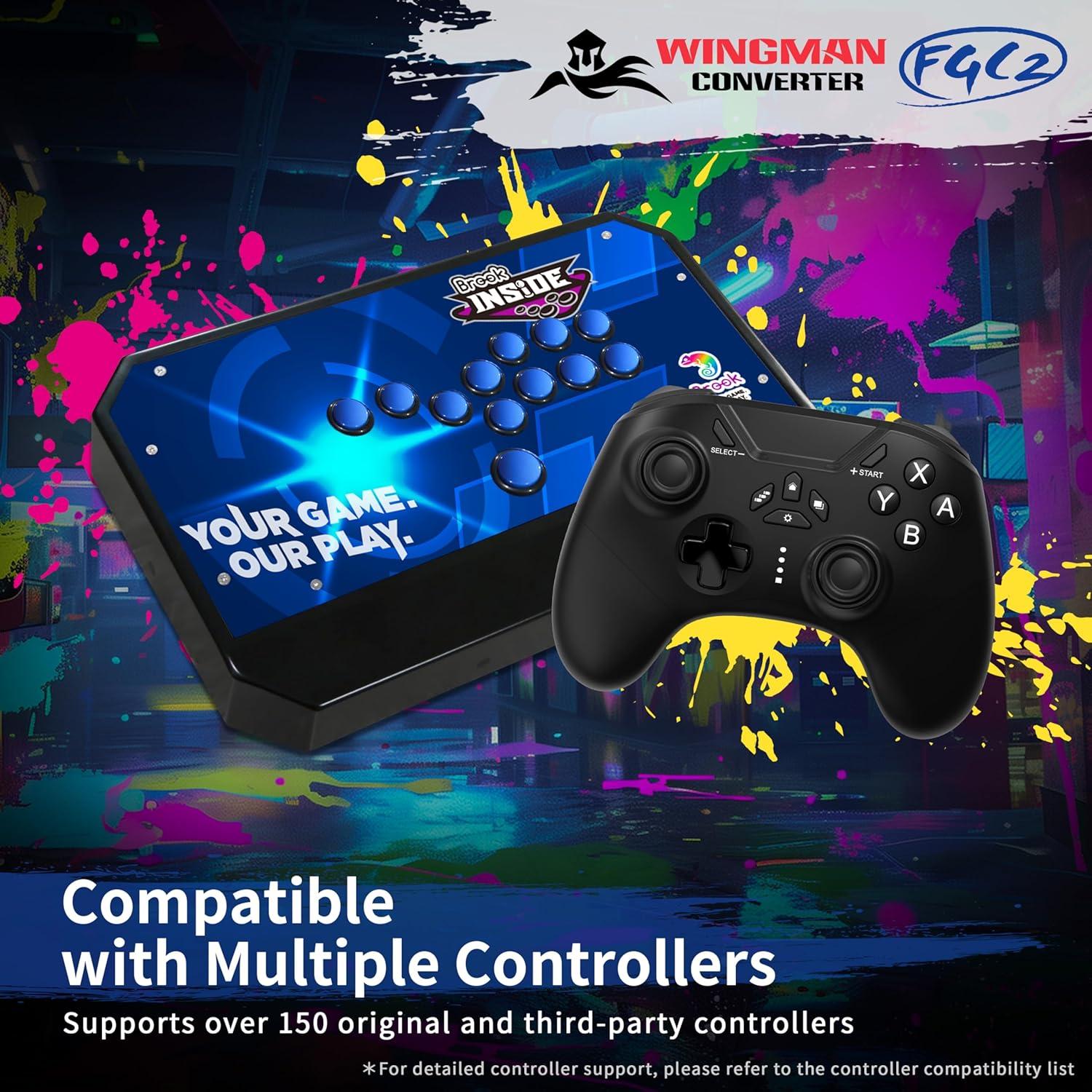 Convertidor Brook Wingman FGC2 para PS5 y PC - Adaptador de Joystick