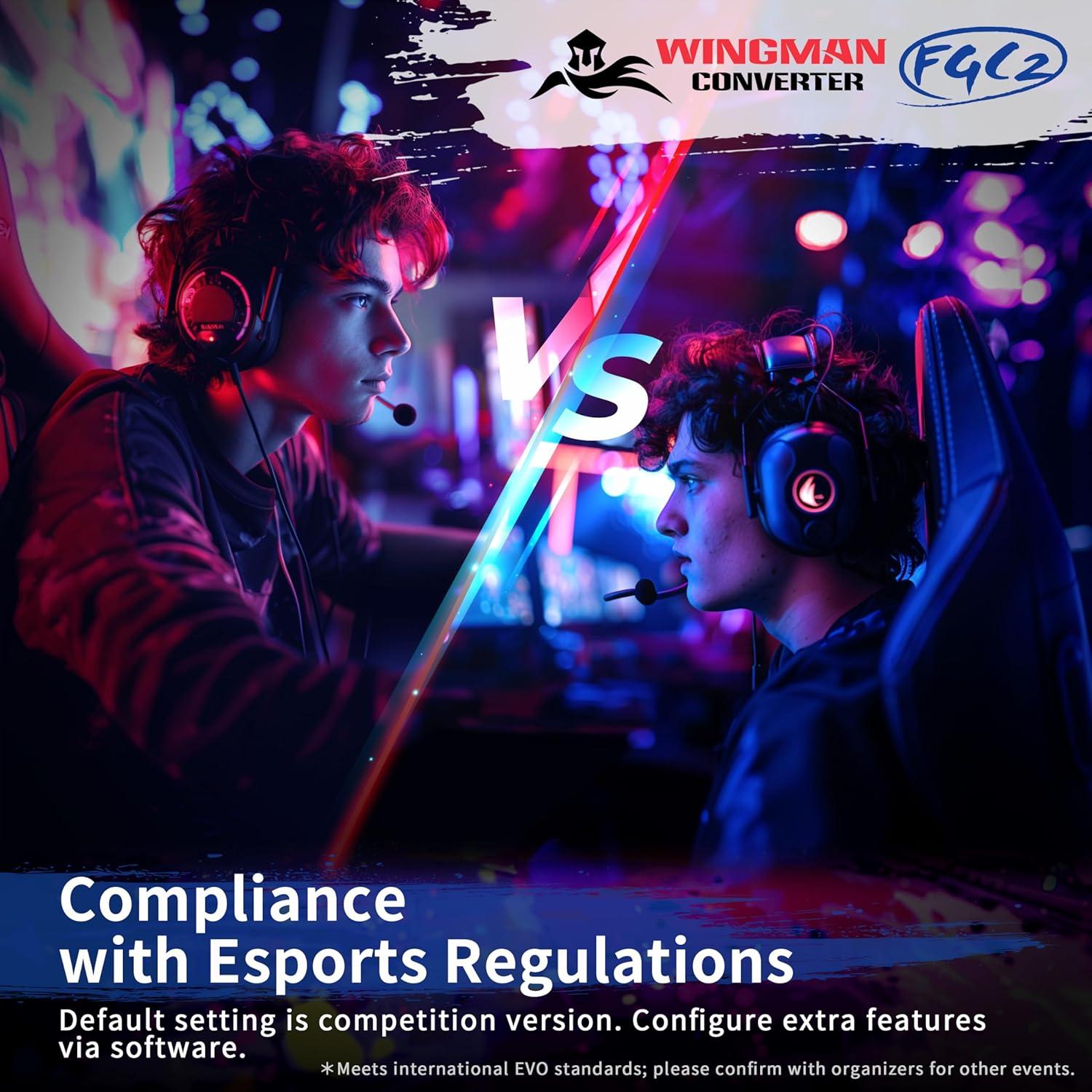 Convertidor Brook Wingman FGC2 para PS5 y PC - Adaptador de Joystick