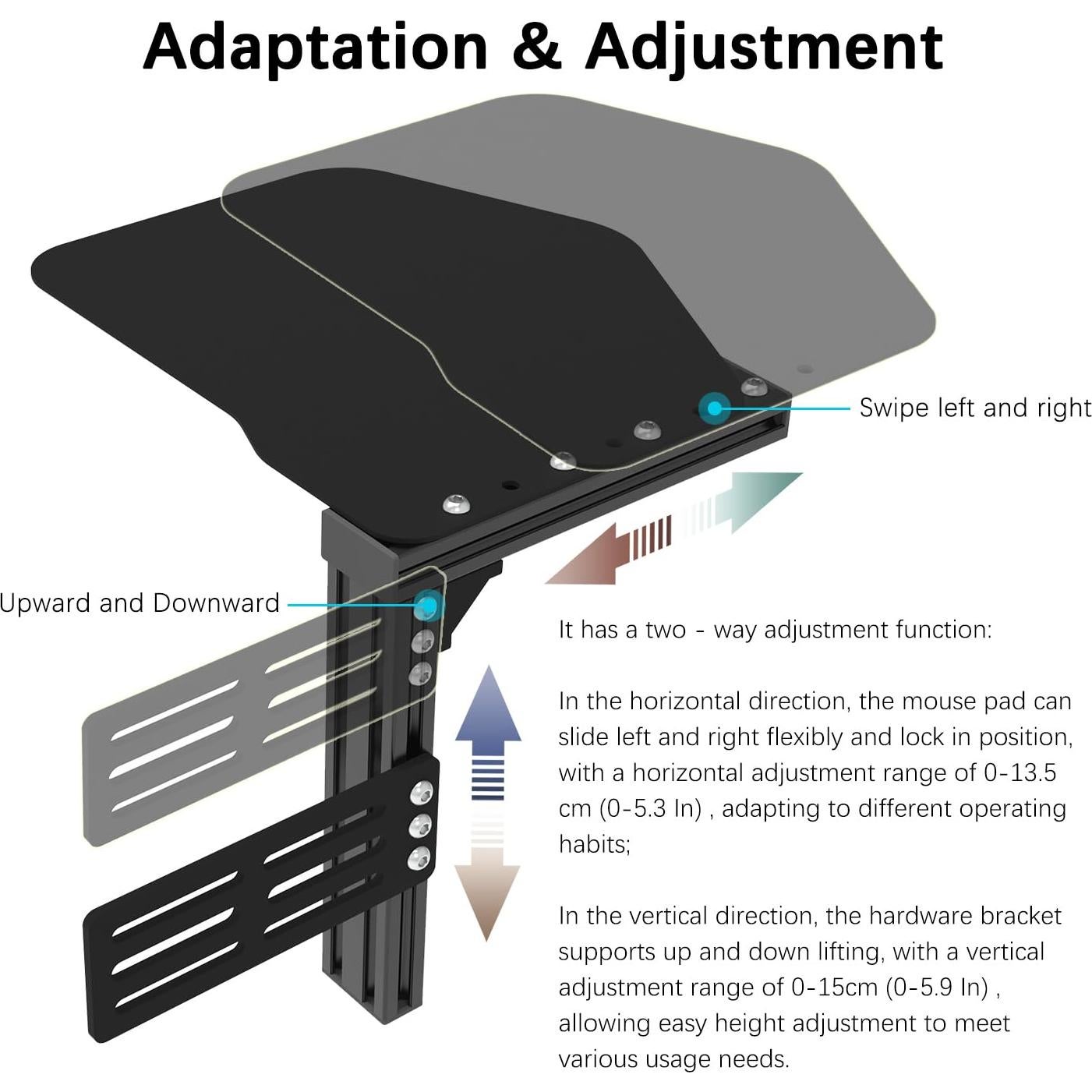 Soporte de Alfombrillas de Ratón Metal EG STARTS Ajustable