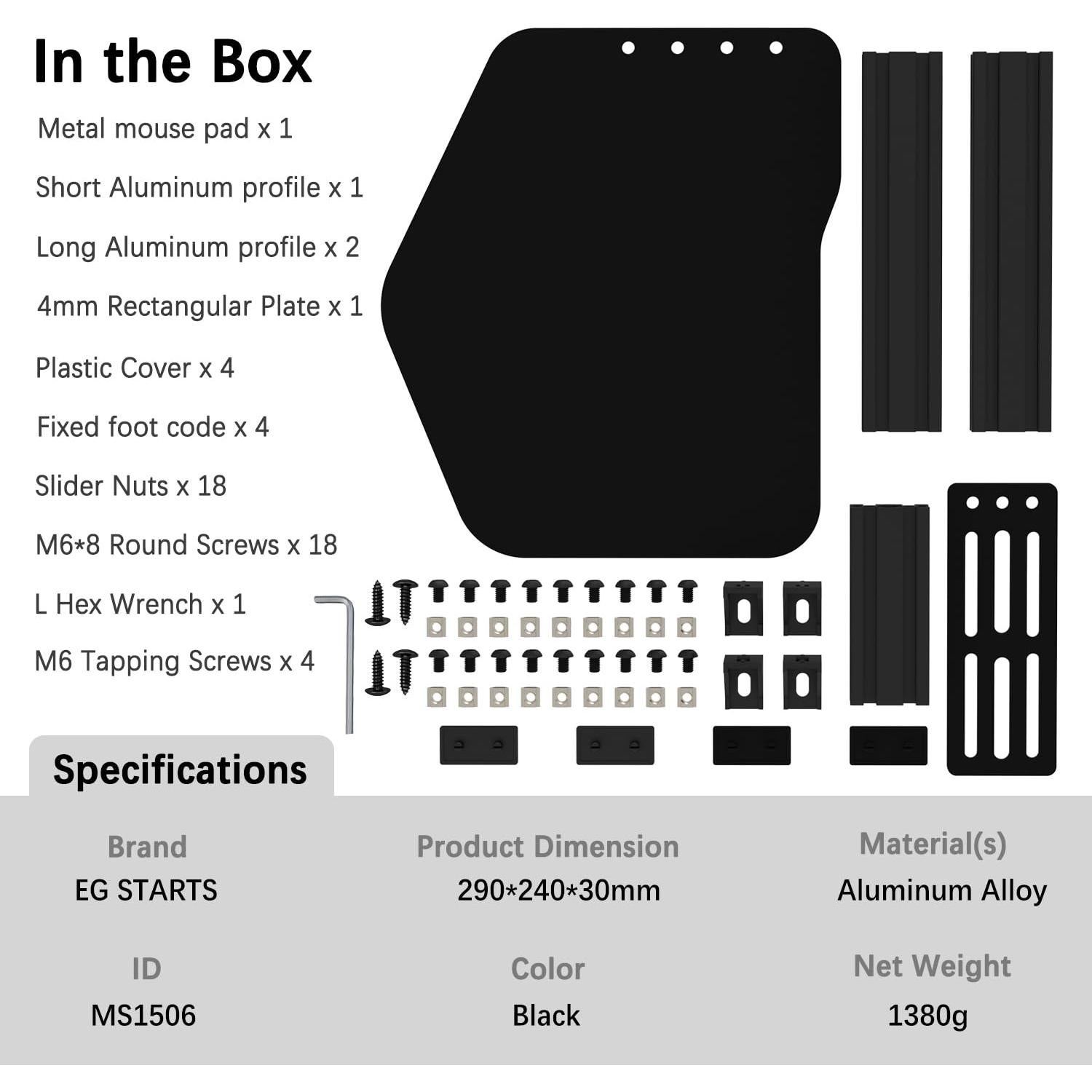 Soporte de Alfombrillas de Ratón Metal EG STARTS Ajustable