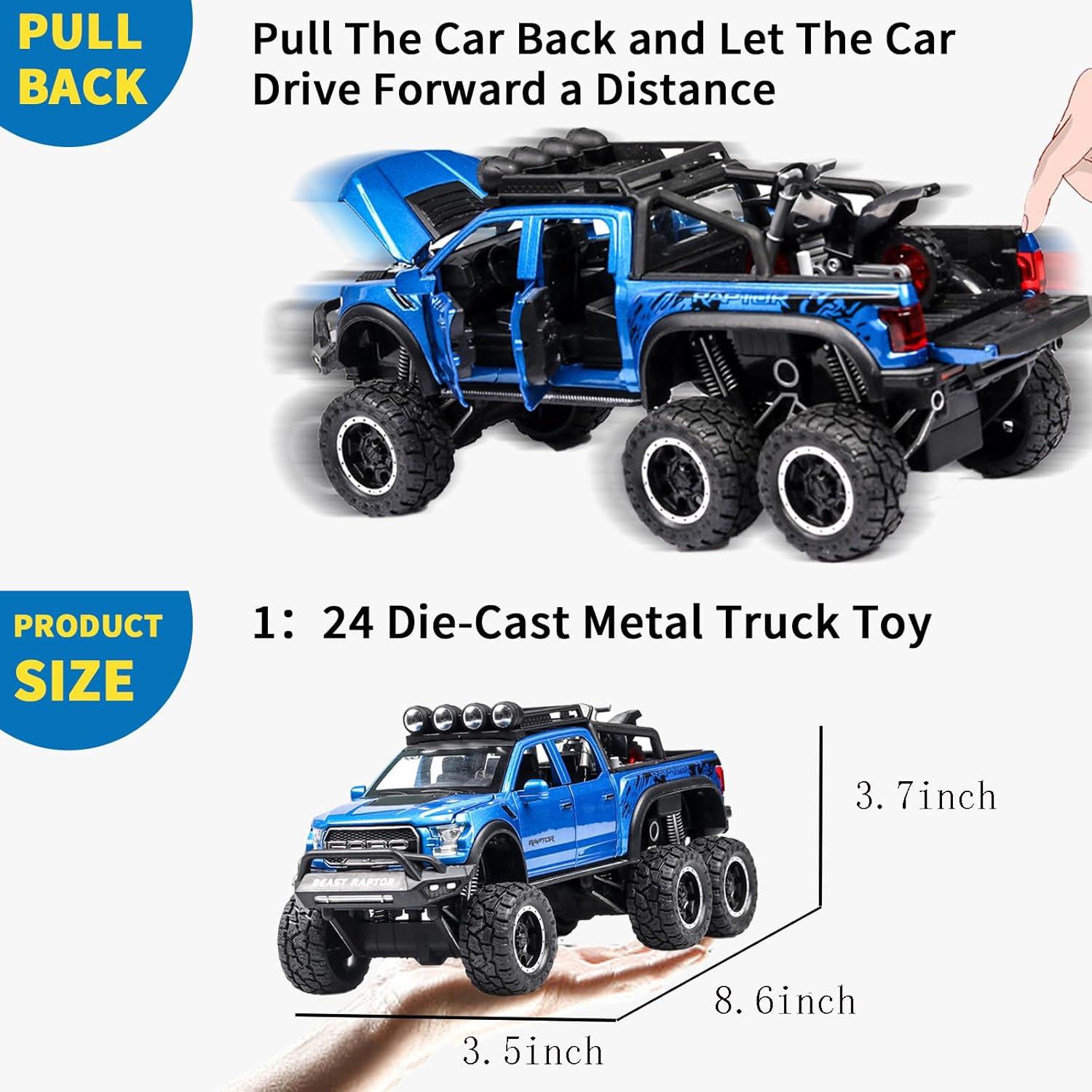 Camión de Juguete Pickup F150 Raptor UXRPTU 1:24 con Luz y Sonido