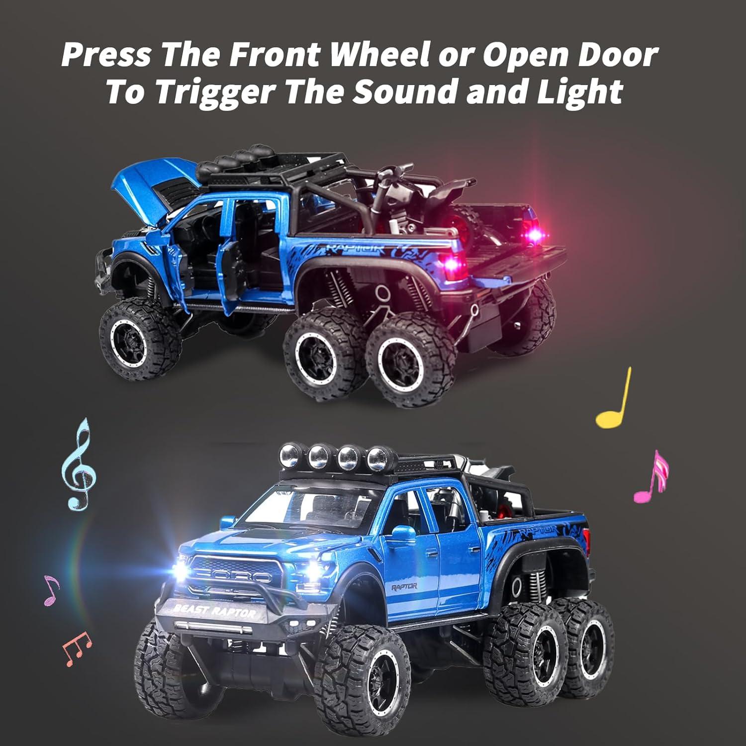 Camión de Juguete Pickup F150 Raptor UXRPTU 1:24 con Luz y Sonido