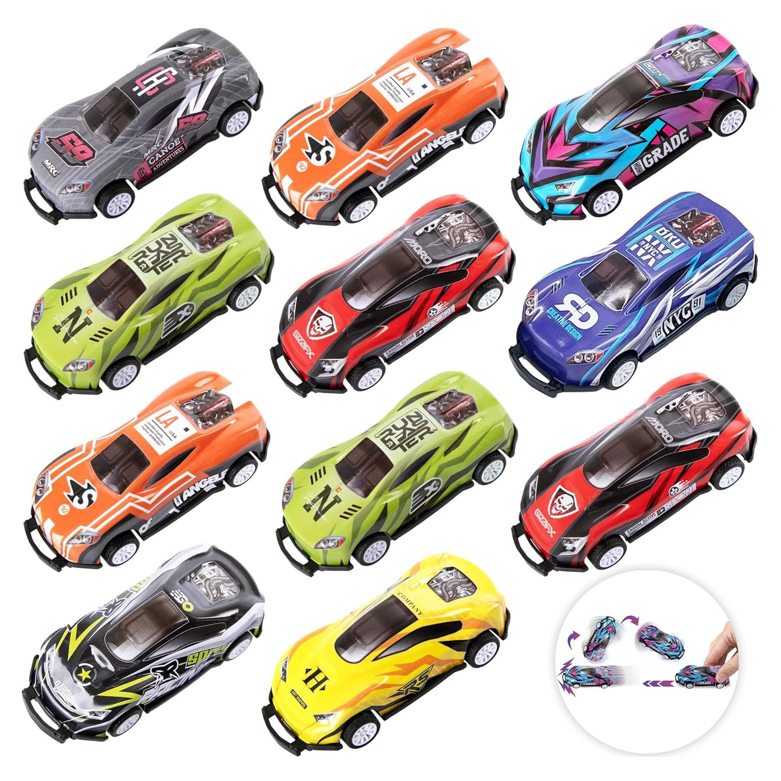 Set de 12 Coches de Retroceso ArtCreativity - Acrobacias y Volteo