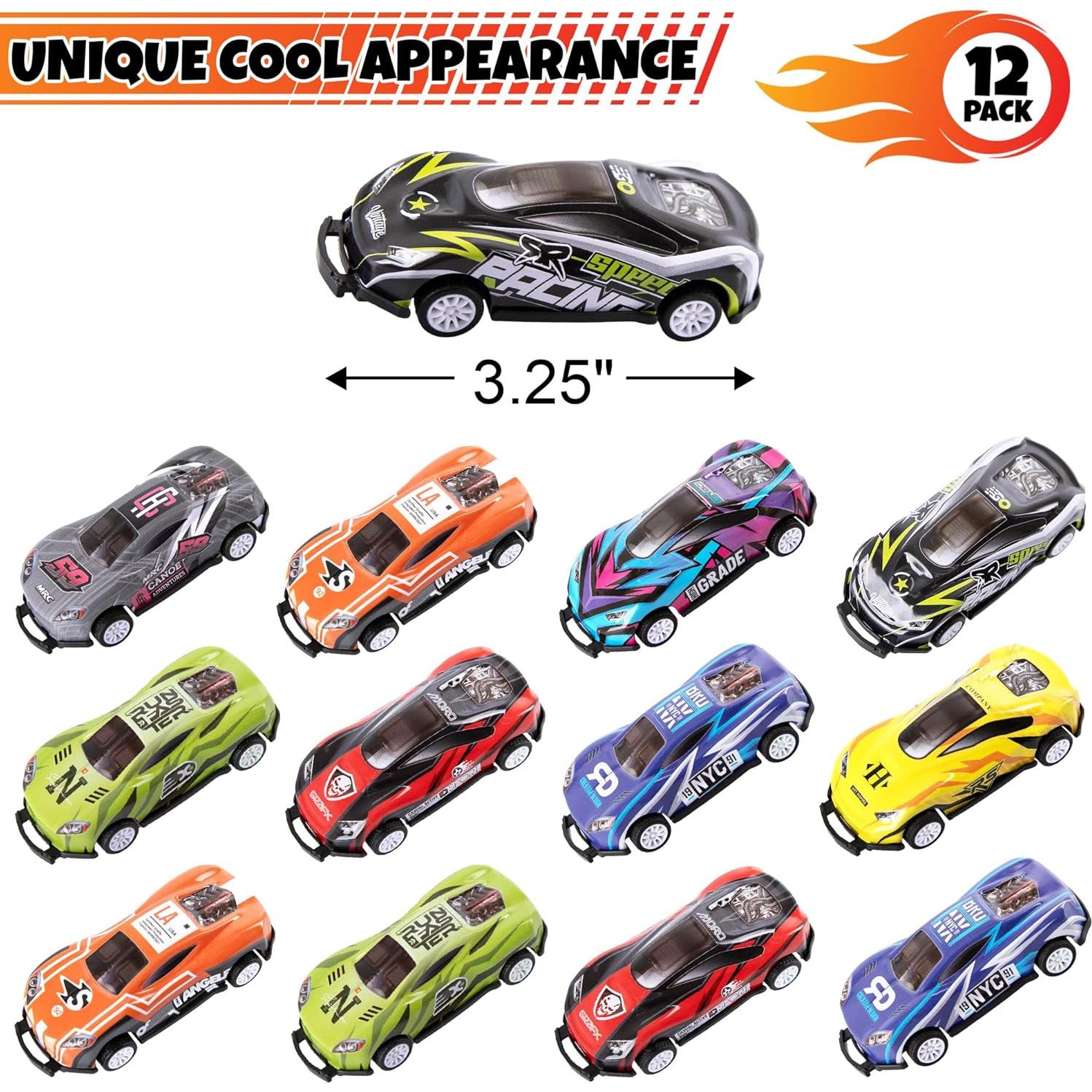 Set de 12 Coches de Retroceso ArtCreativity - Acrobacias y Volteo