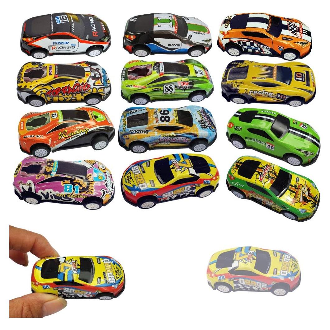 12 Coches de Carreras a Retroceso Himeeu 6.9 cm Juguetes