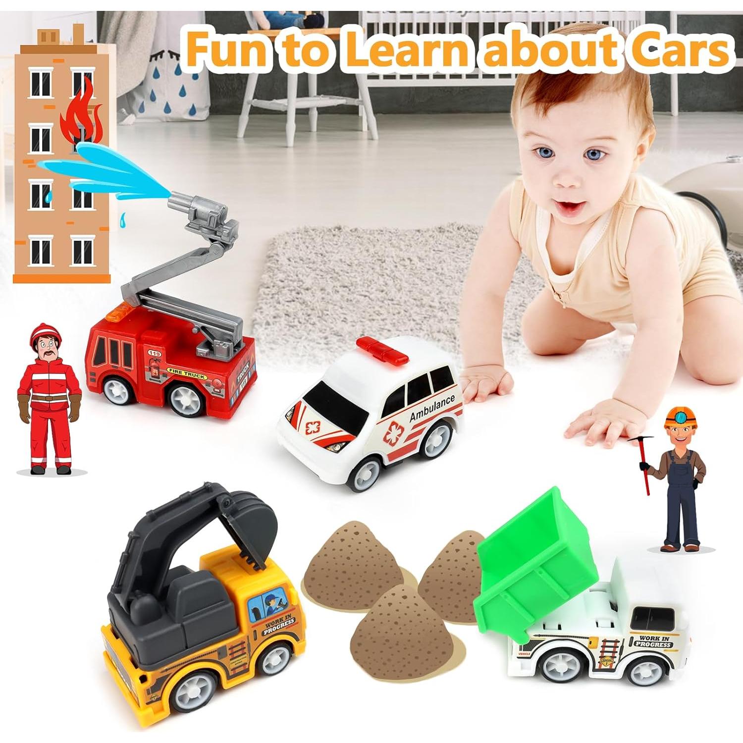 16 Piezas Juguetes de Vehículos de Ciudad DONGTOIZ para Niños