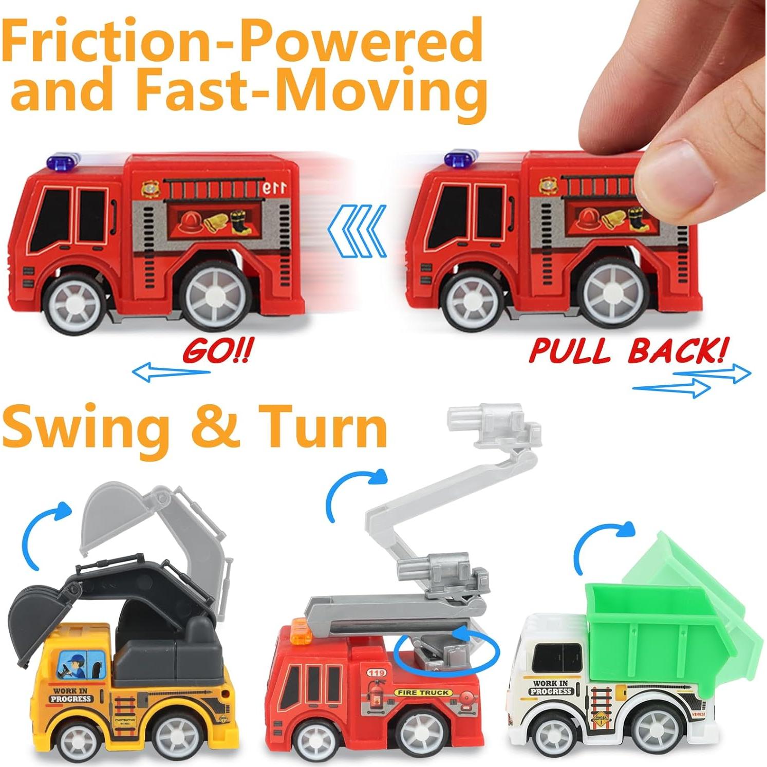 16 Piezas Juguetes de Vehículos de Ciudad DONGTOIZ para Niños