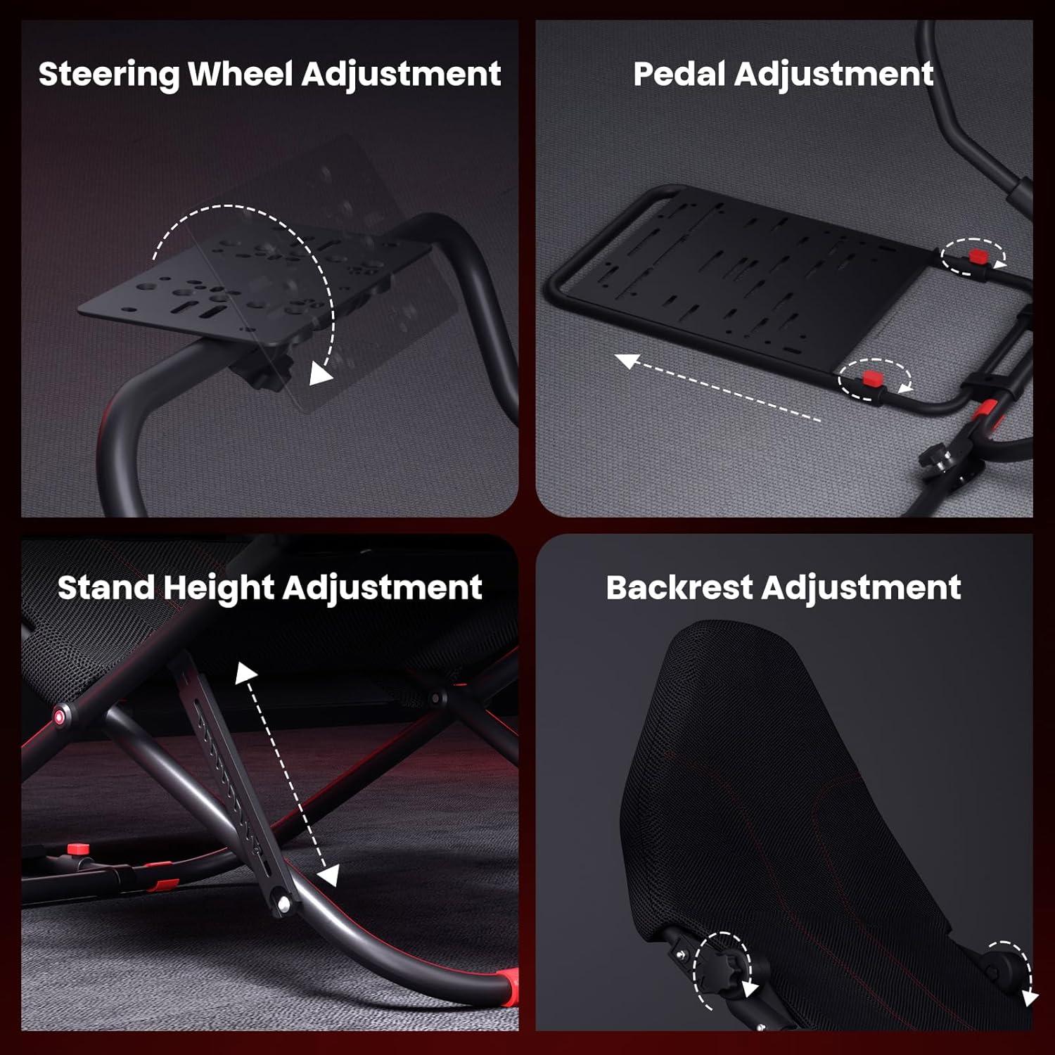 Cockpit de Simulador de Carreras RACGTING Plegable Ajustable