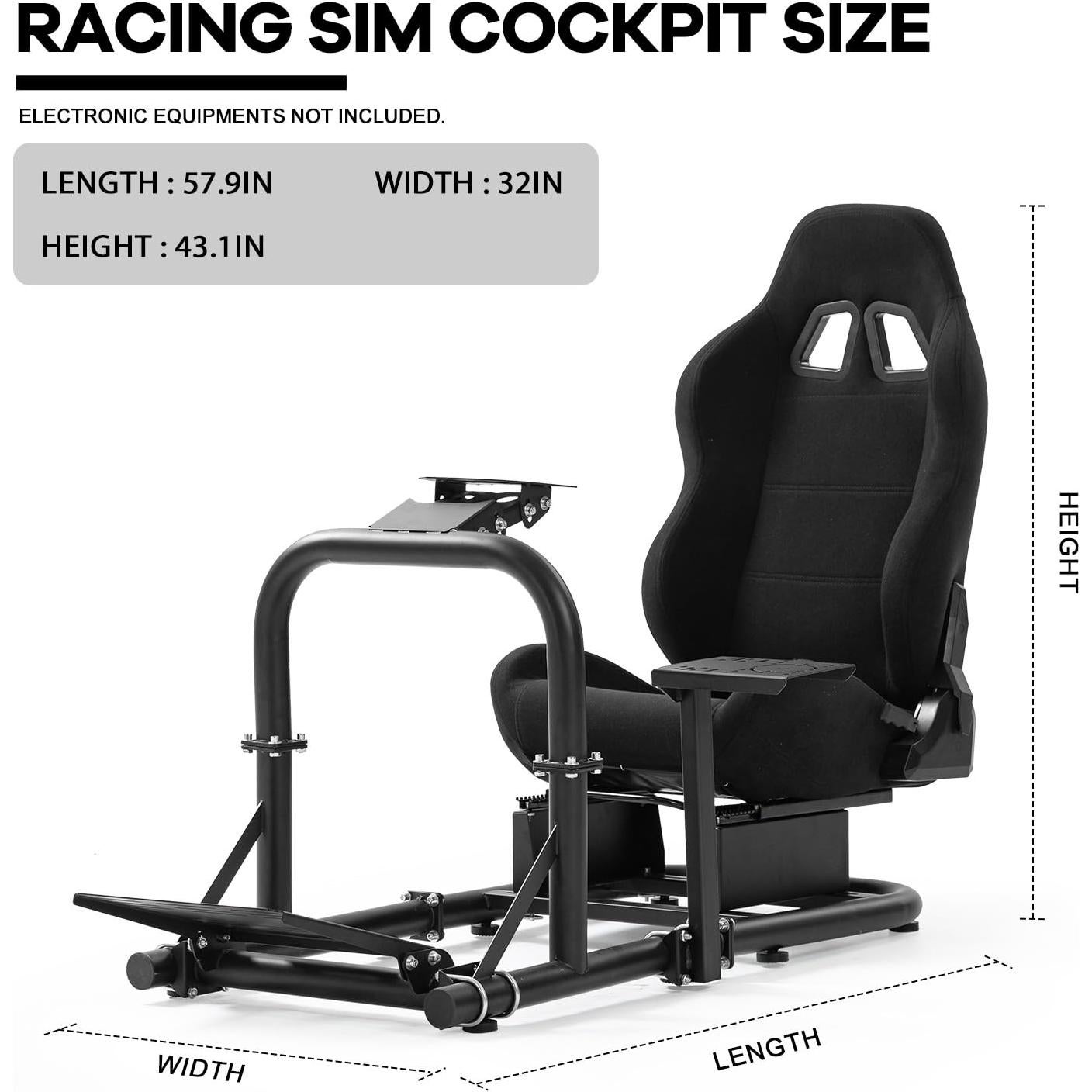 Cockpit de Simulador de Carreras Anman Upgrade Pro 123cm
