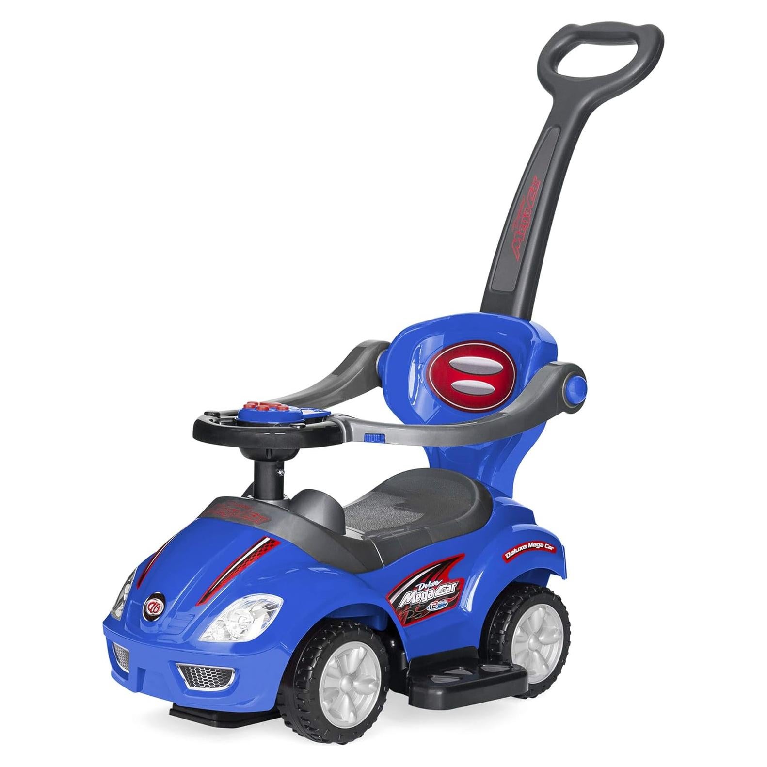 Coche 3-en-1 para Niños Mejor Opción Azul - Andador y Empuje